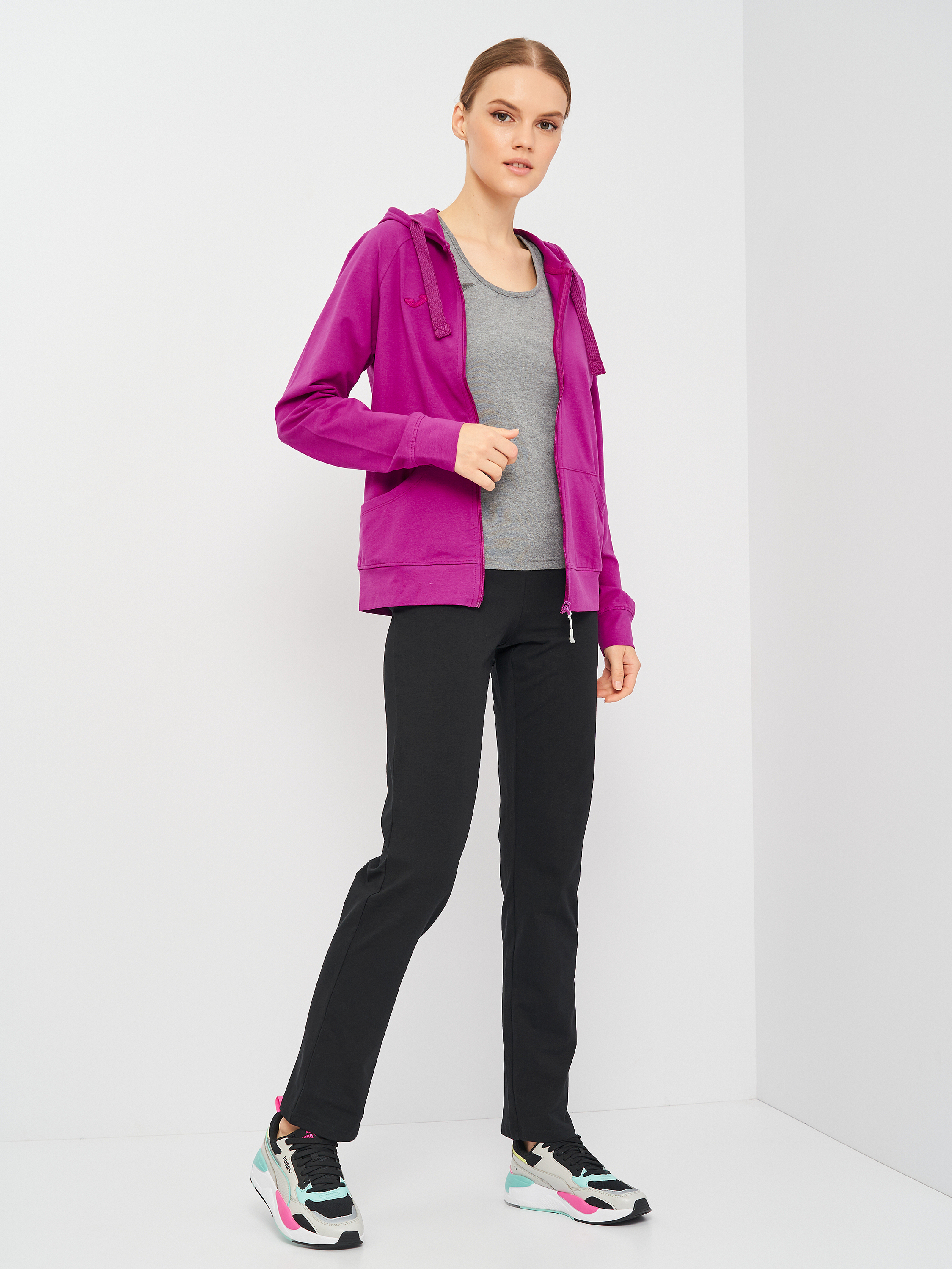 Толстовка жіноча JOMA Corinto Hoodie 901134.500 L фуксія фото3