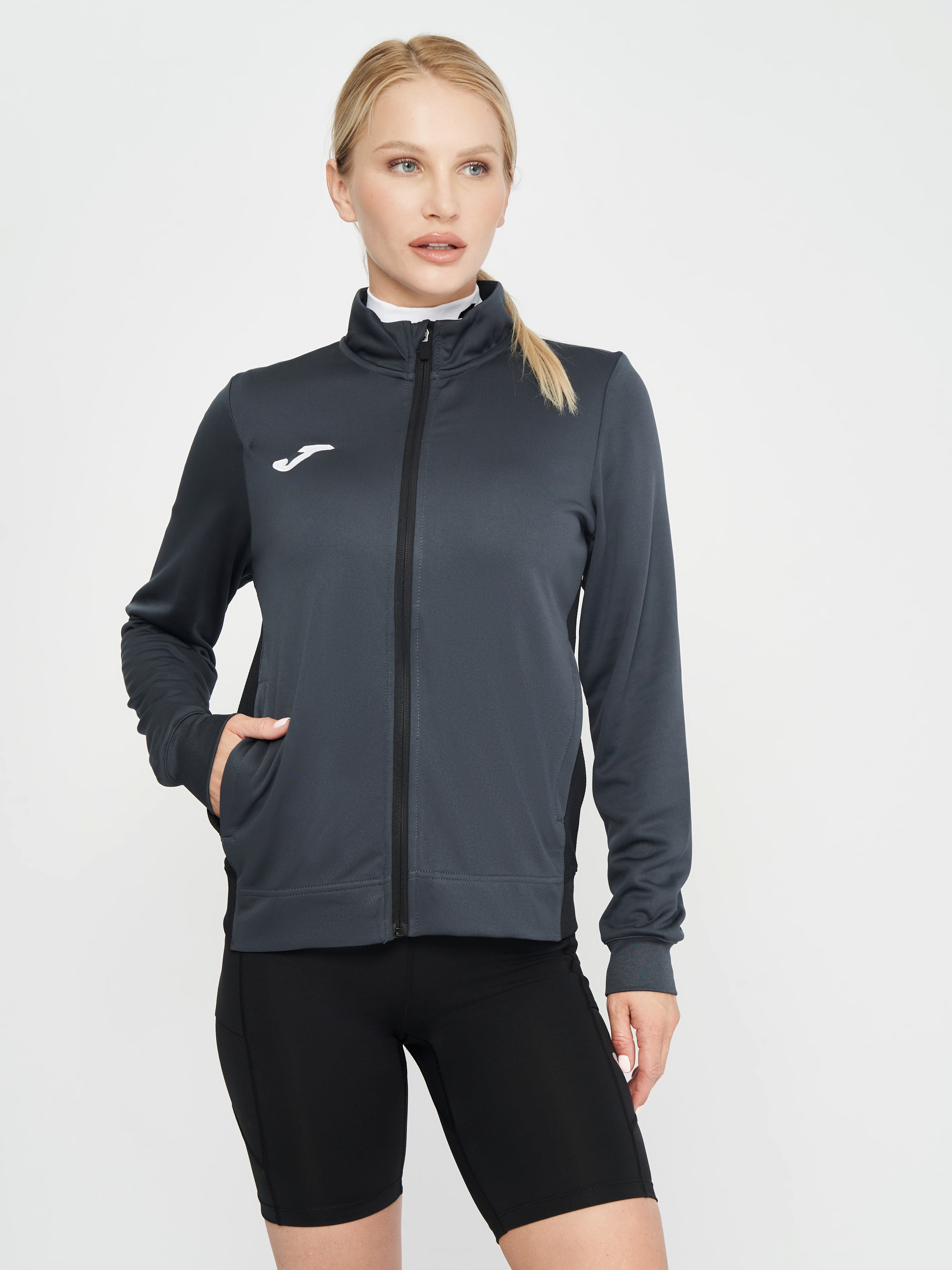 Кофта спортивна жіноча JOMA Winner II 901679.151 S темно-сіра фото2