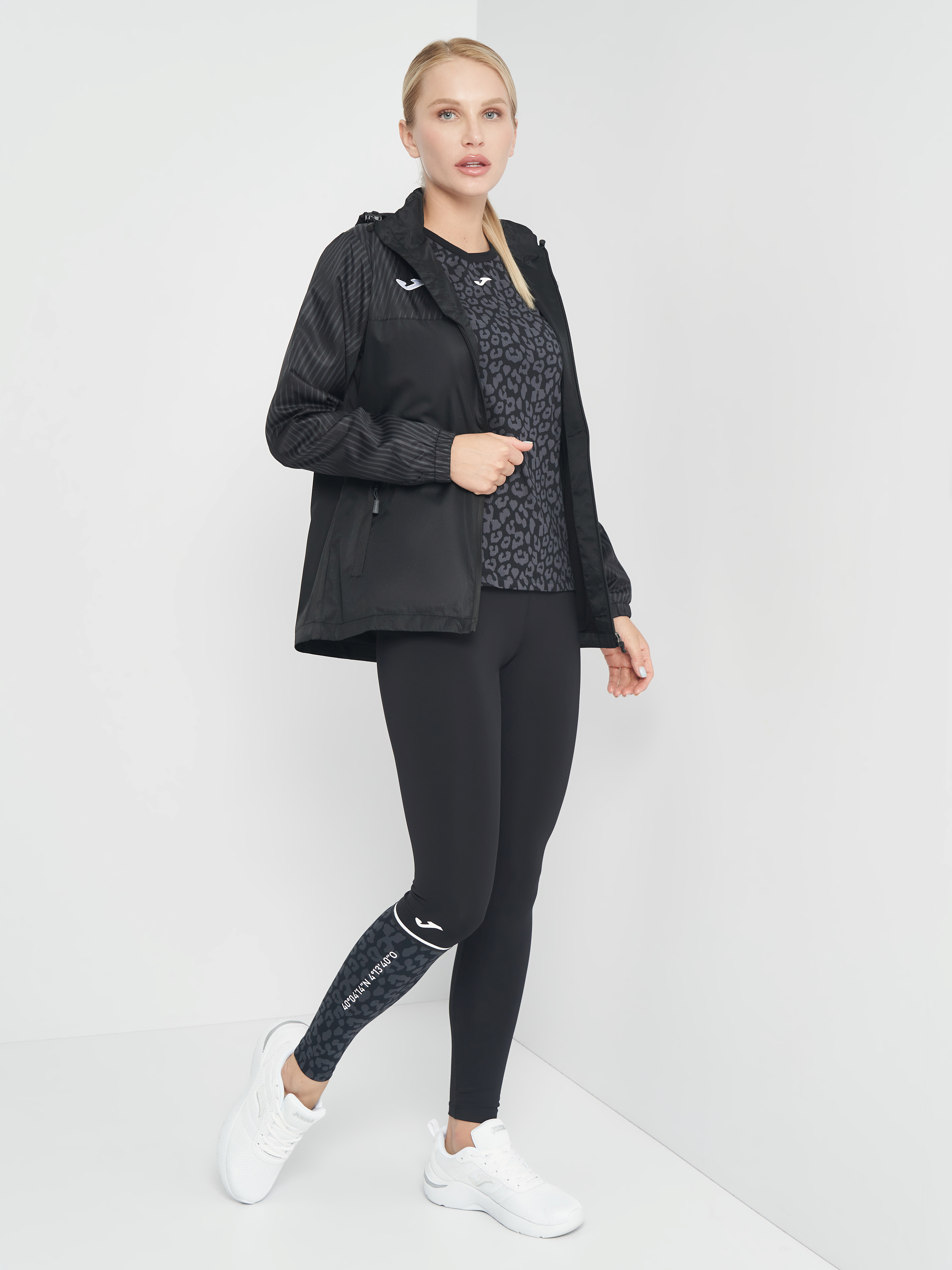 Вітровка жіноча JOMA Montreal Raincoat 901708.100 XS чорна фото3