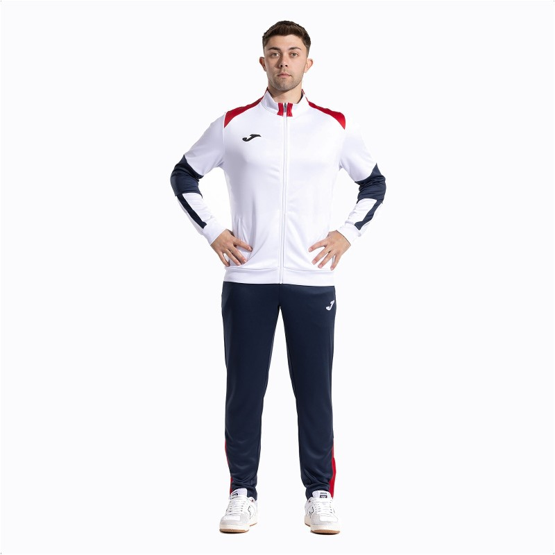 Спортивный костюм кофта, штаны мужской JOMA Danubio Tracksuit 104210.203 M белый фото2