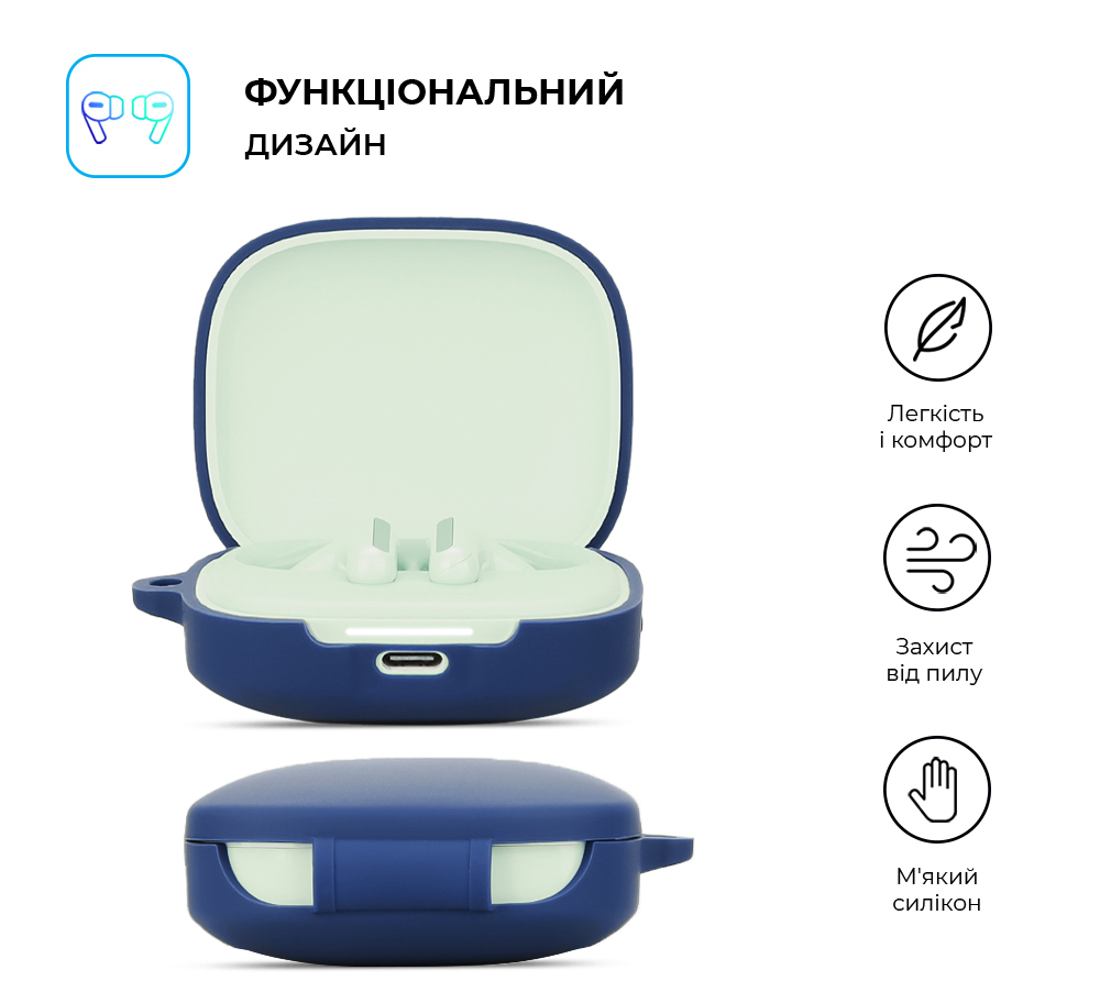 Чехол ArmorStandart Hang Case для Xiaomi Redmi Buds 6 Dark Blue (ARM83391) фото2