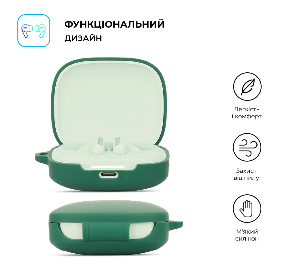 Чехол ArmorStandart Hang Case для Xiaomi Redmi Buds 6 Green (ARM83392) фото2