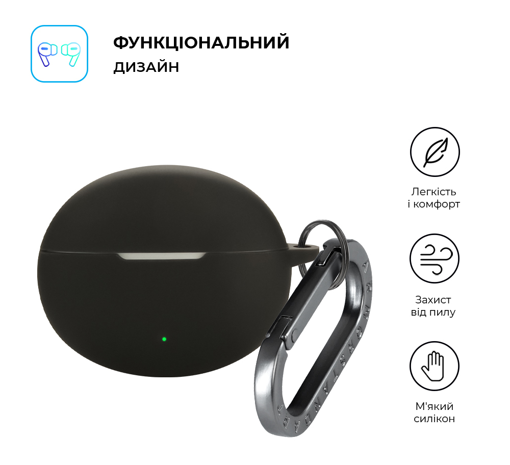 Чехол ArmorStandart Hang Case для Oppo Enco Free4 Black (ARM86146) фото2
