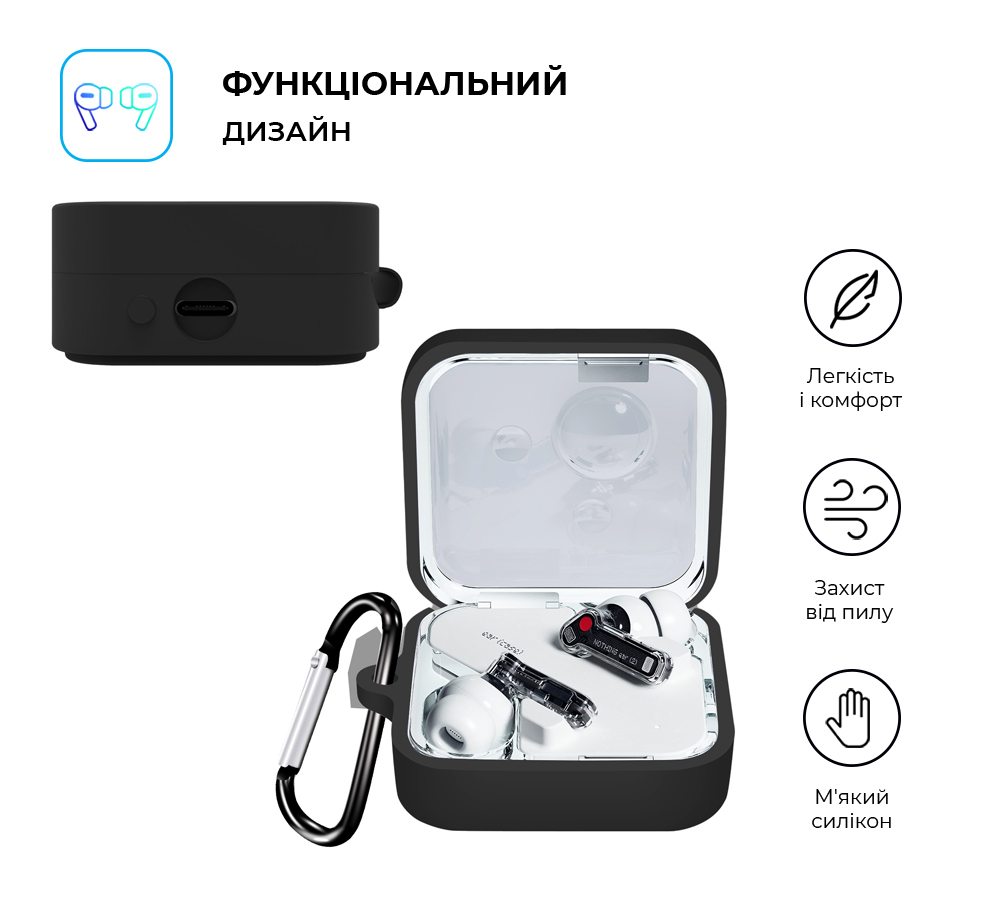 Чехол ArmorStandart Hang Case для Nothing Ear (2) Black (ARM75397) фото2