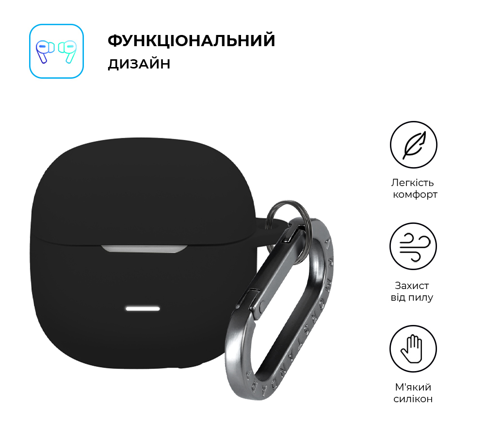 Чехол ArmorStandart Hang Case для Xiaomi Redmi Buds 8 Active Black (ARM91271) фото2