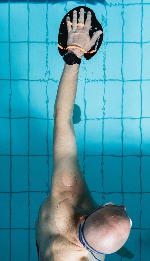 Лопатки для плавання Aqua Speed Skill Paddle чорно-помаранчевий M (147-07M) (5908217617903) фото5