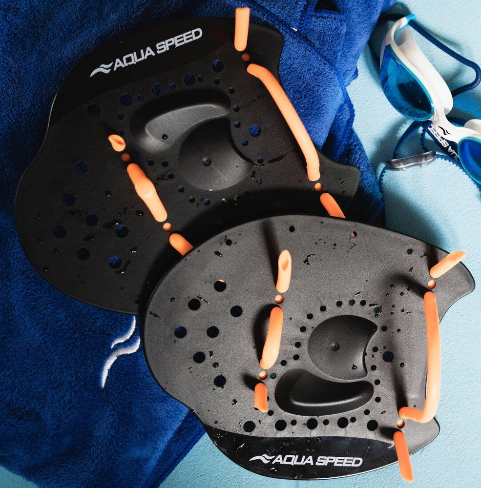 Лопатки для плавання Aqua Speed Skill Paddle чорно-помаранчевий M (147-07M) (5908217617903) фото2