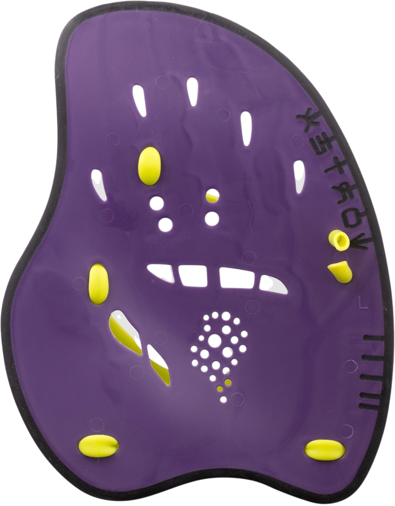 Лопатки для плавания Arena Vortex Evolution Hand Paddle 95232-140 L Фиолетово-желтый (3468337527190) фото