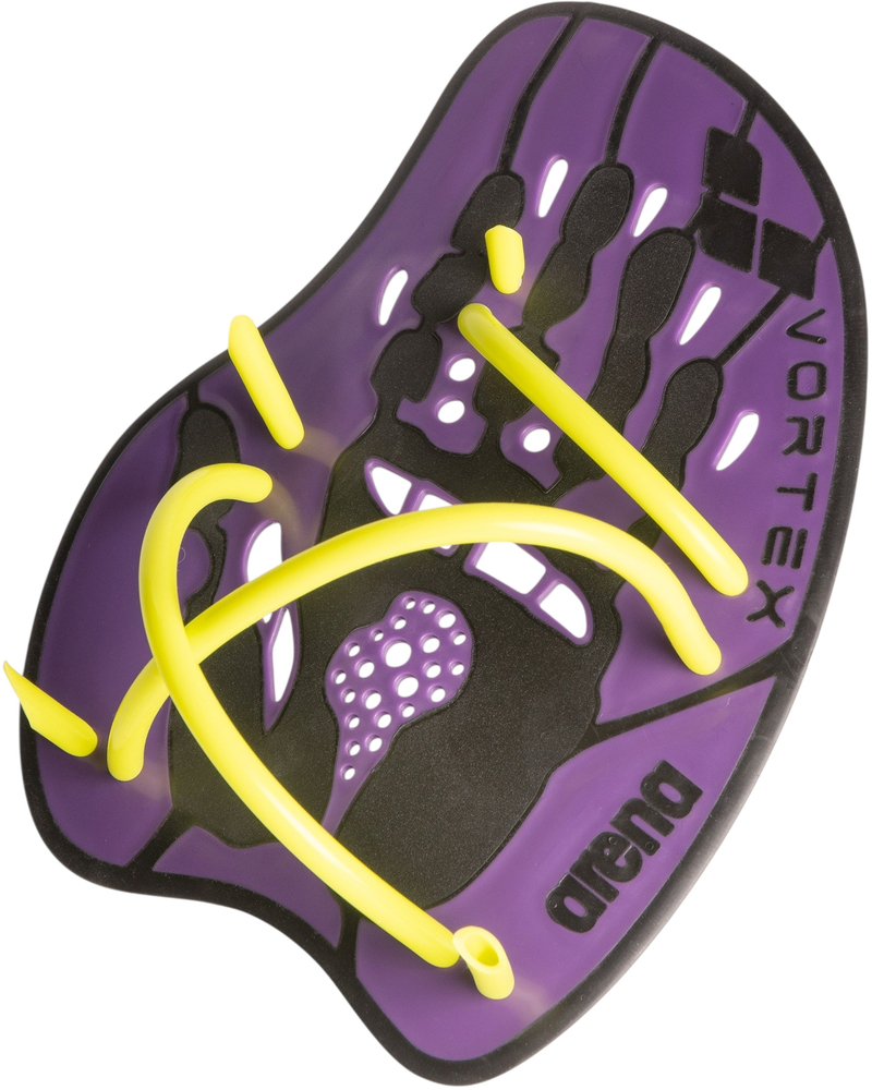 Лопатки для плавания Arena Vortex Evolution Hand Paddle 95232-140 L Фиолетово-желтый (3468337527190) фото