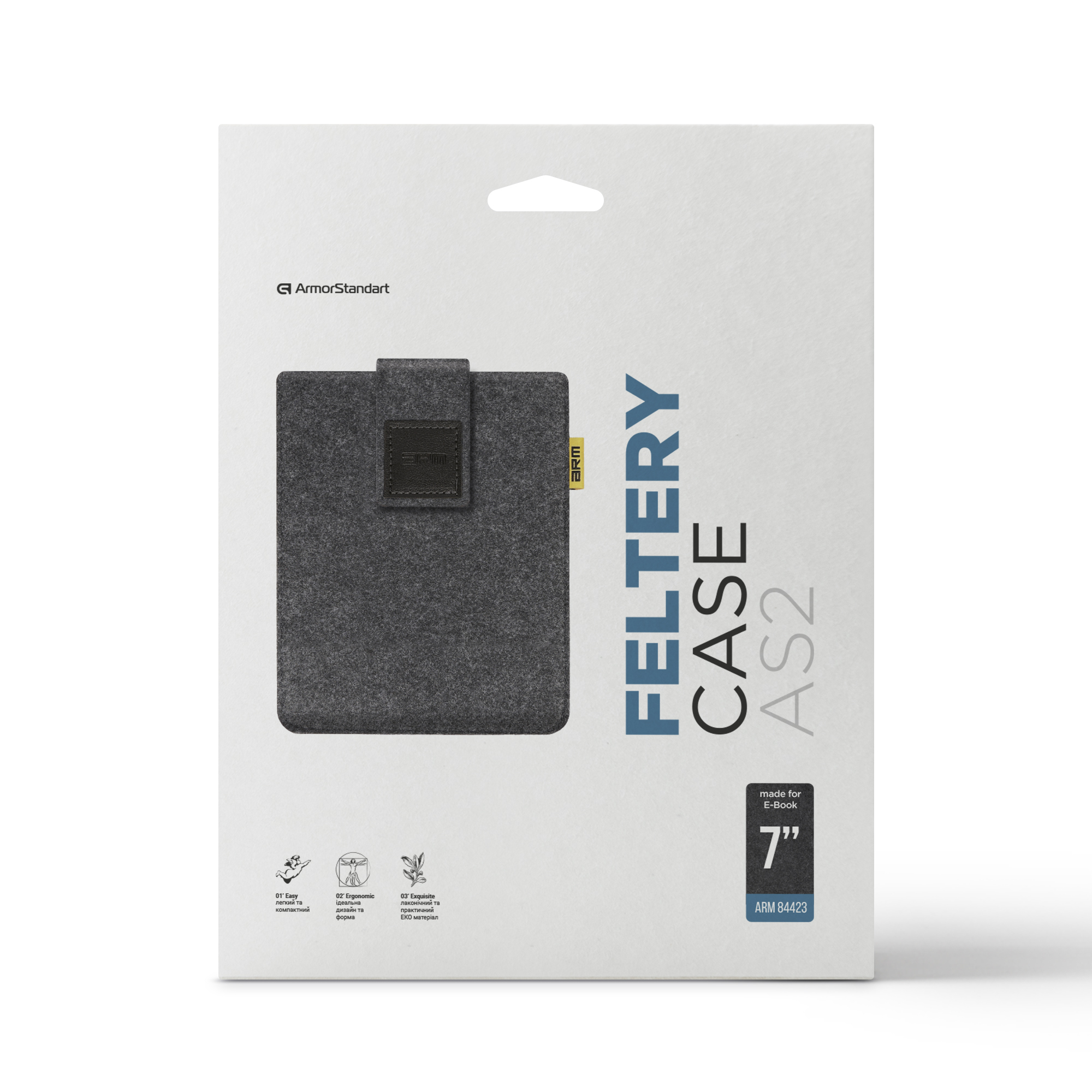 Чохол ArmorStandart Feltery Case AS2 для E-Book 7 Black (ARM84423) фото2
