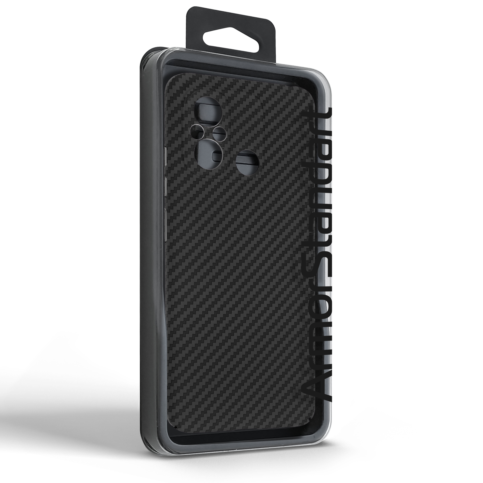 Чехол ArmorStandart LikeCarbon для Xiaomi Redmi 12C Black (ARM71943) фото3