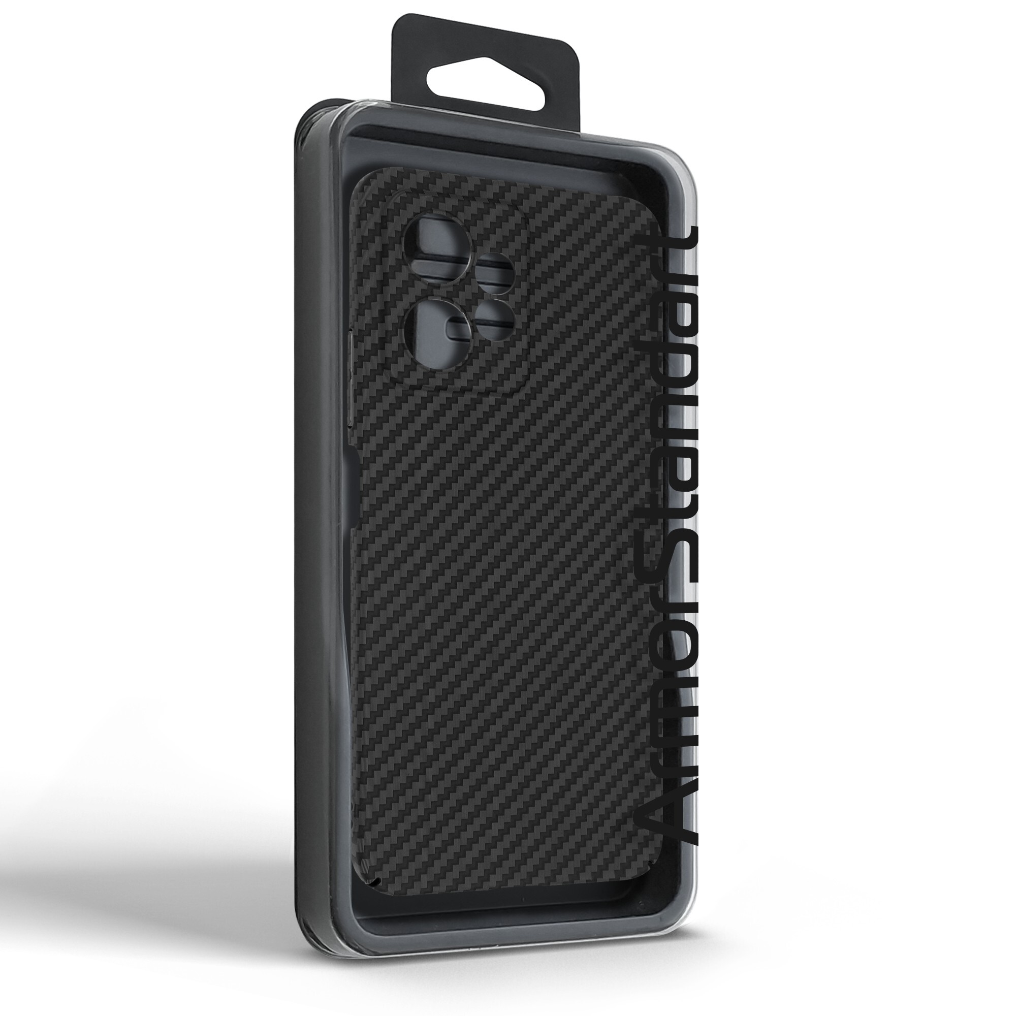 Чехол ArmorStandart LikeCarbon для Xiaomi Redmi Note 12 4G Black (ARM71947) фото3