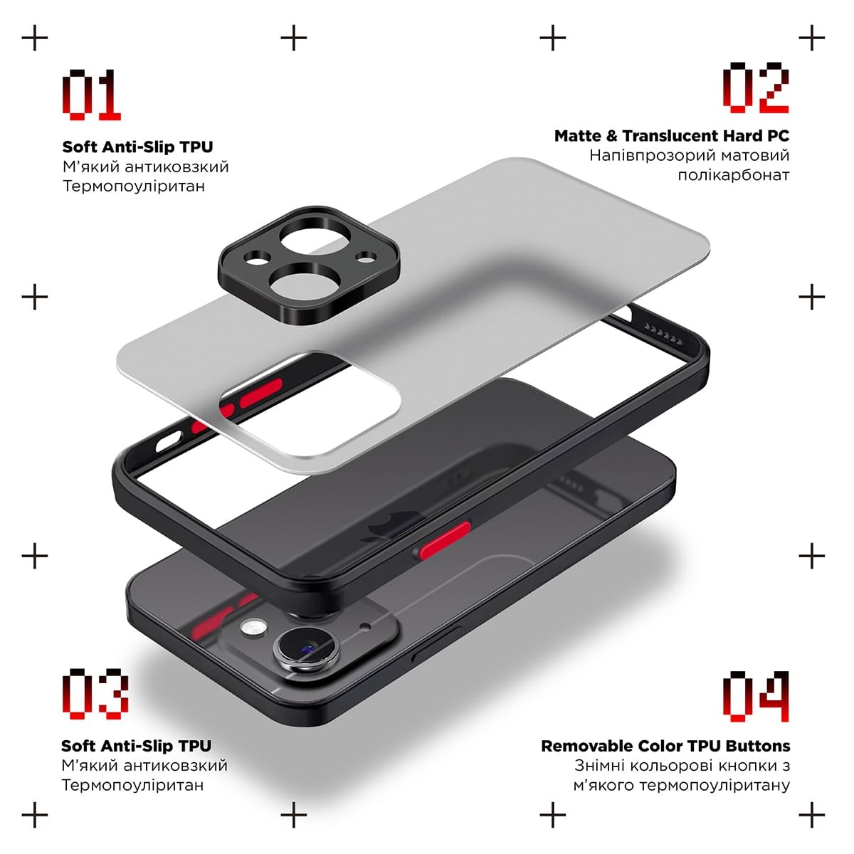 Чехол ArmorStandart Frosted Matte для Tecno Spark Go 2023 (BF7) Black (ARM72394) фото2