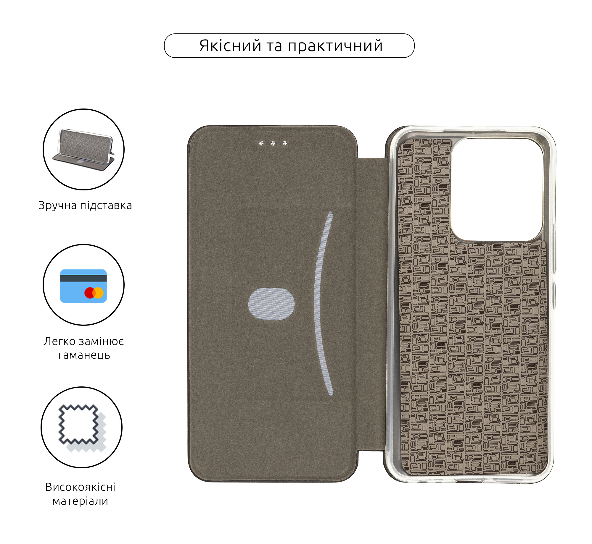 Чехол-книжка ArmorStandart G-Case для Tecno Spark Go 2022 (KG5) Black (ARM72416) фото3