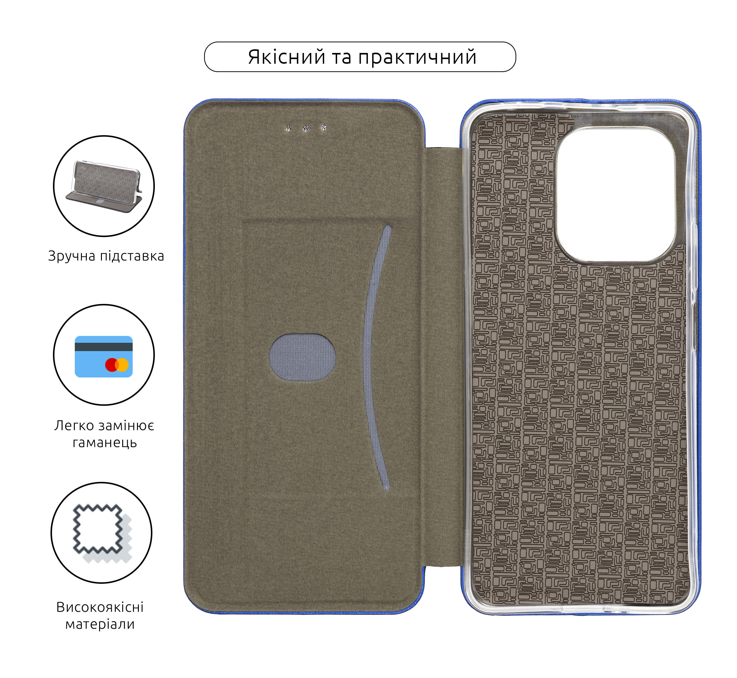 Чехол-книжка ArmorStandart G-Case для Xiaomi Redmi Note 13 4G Blue (ARM73352) фото3