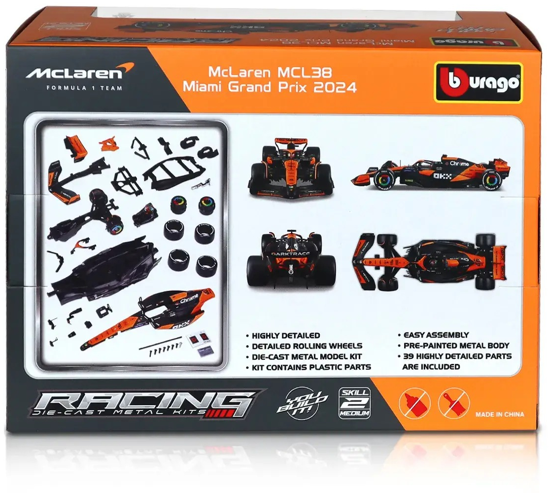 Авто-конструктор Bburago McLaren MCL38 (1:24) (18-28512) фото2