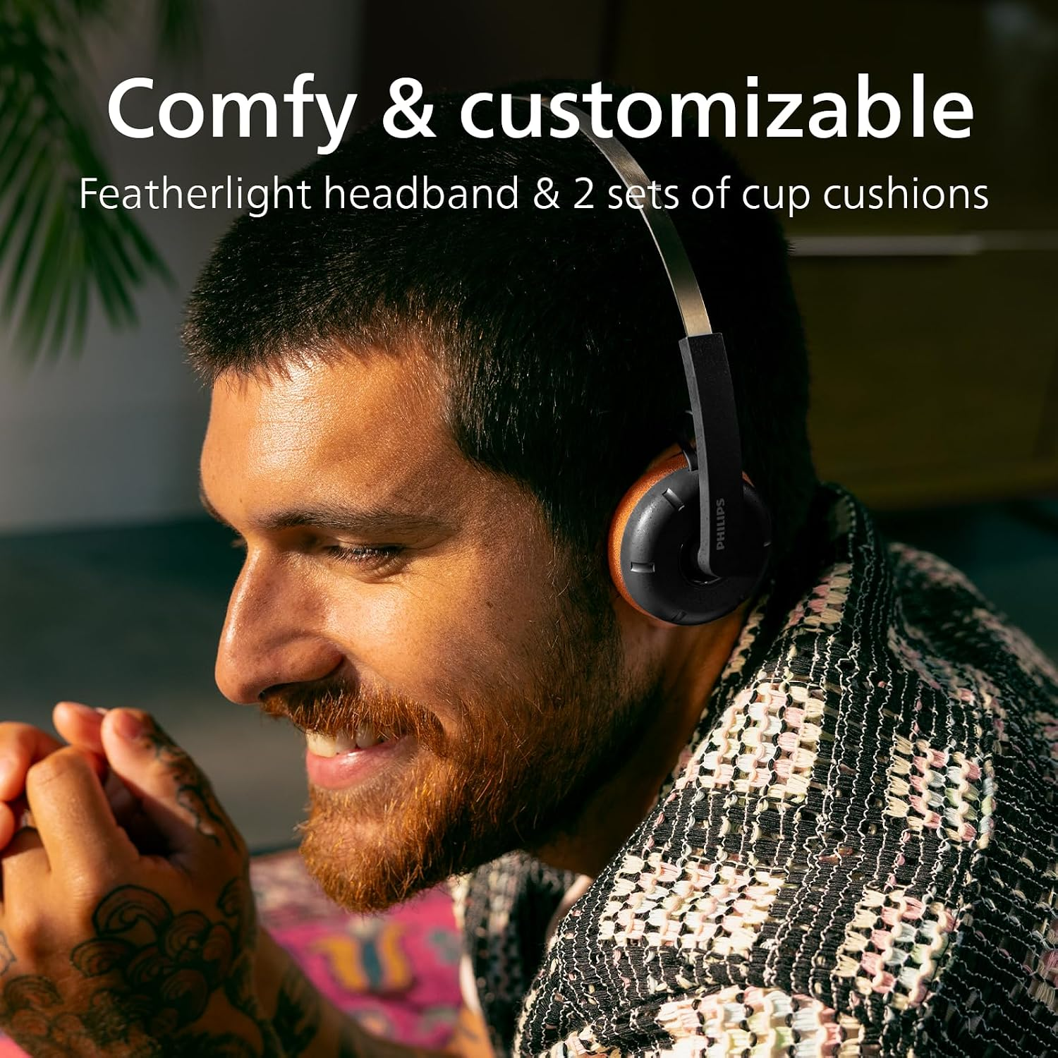 Наушники On-ear Philips TAH2000 BT 5.4, Wireless, Mic Черный (TAH2000BK/00) фото6
