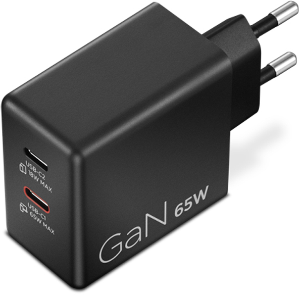 Блок живлення Lenovo Dual USB-C 65W GaN Charger (40AW065BEU) фото