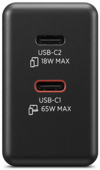 Блок живлення Lenovo Dual USB-C 65W GaN Charger (40AW065BEU) фото