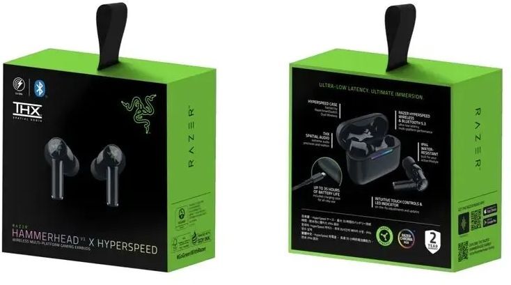 Игровая гарнитура Razer Hammerhead V3 X Hyperspeed (RZ12-05620100-R3G1) фото