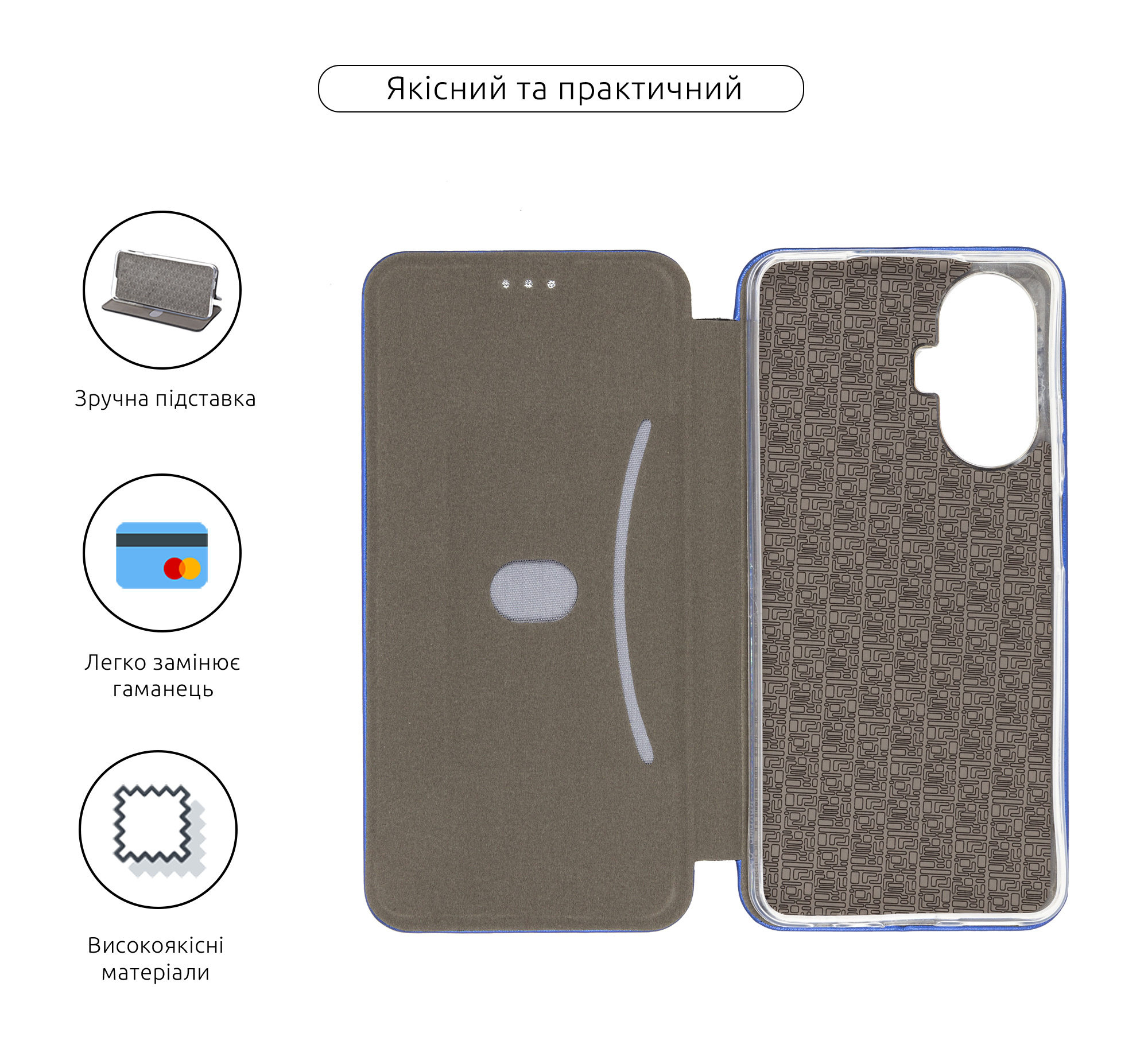 Чехол-книжка ArmorStandart G-Case для Realme C55 Blue (ARM67928) фото