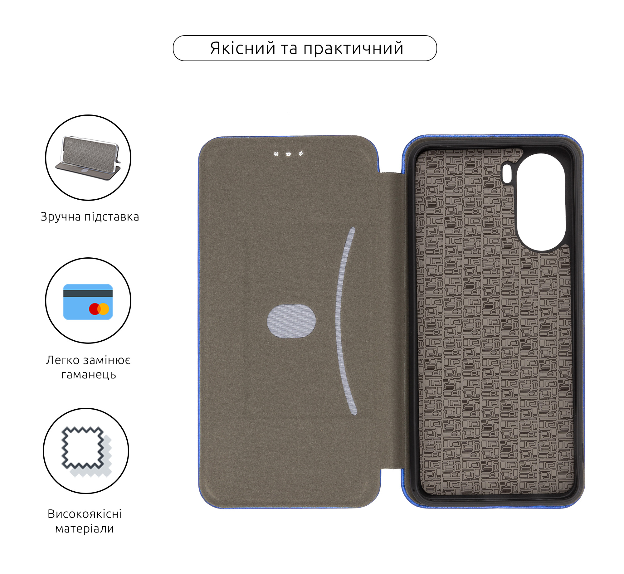 Чехол-книжка ArmorStandart G-Case для ZTE Blade V40 Design Blue (ARM68849) фото