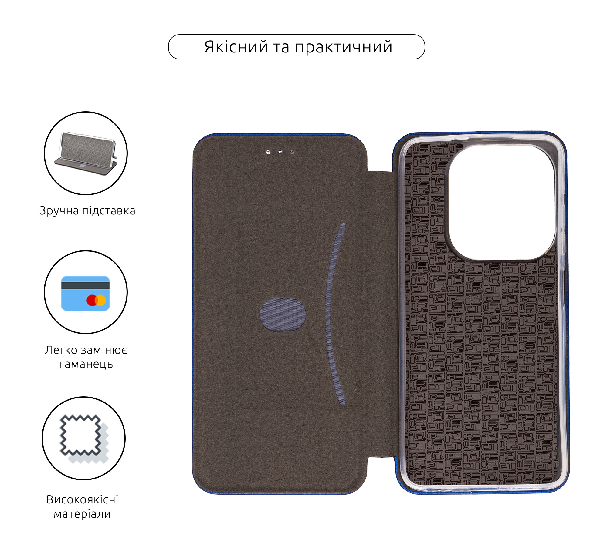 Чехол-книжка ArmorStandart G-Case для Infinix Smart 8 Plus Blue (ARM78438) фото
