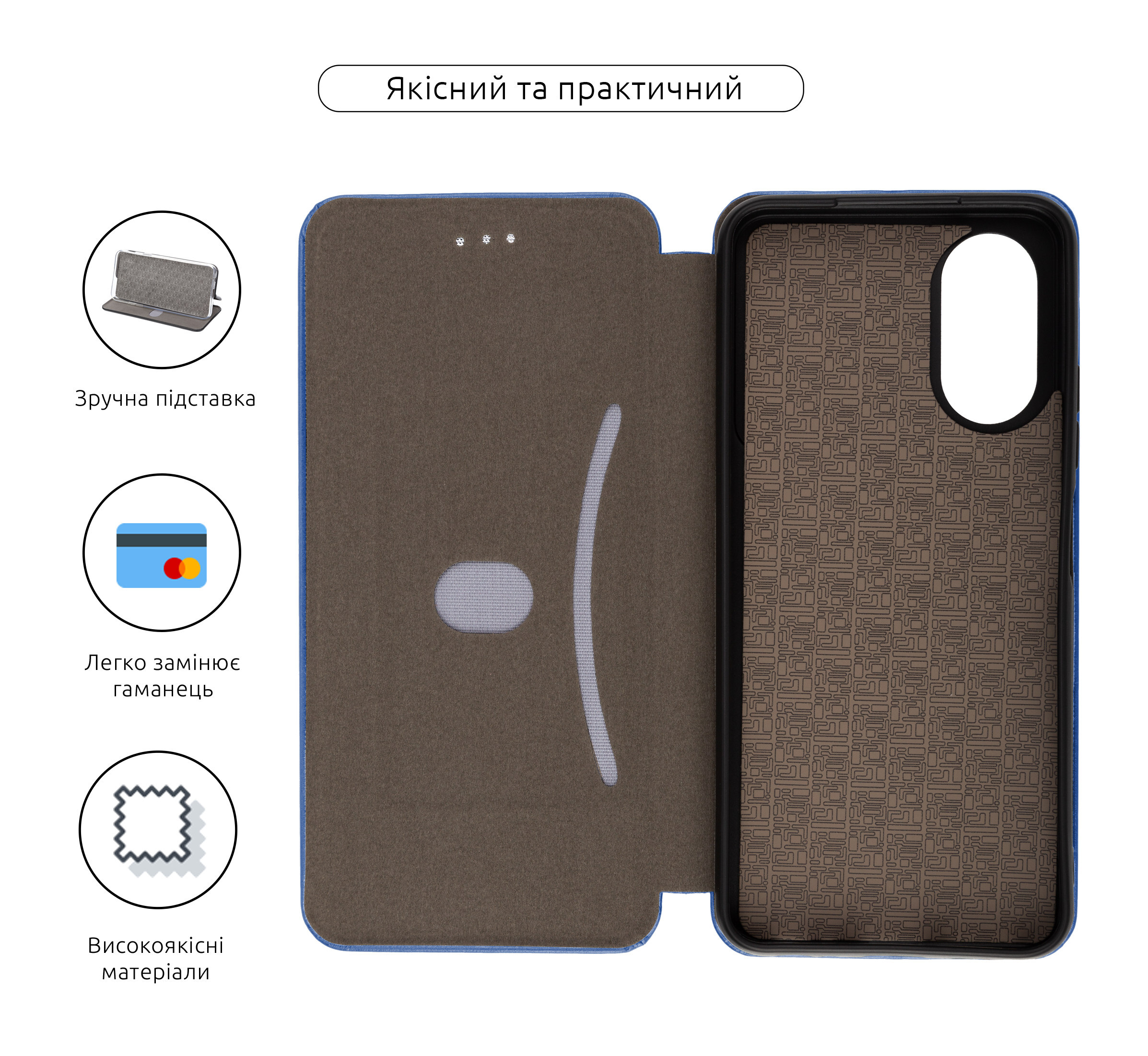 Чехол-книжка ArmorStandart G-Case для ZTE Blade A34 Blue (ARM78992) фото