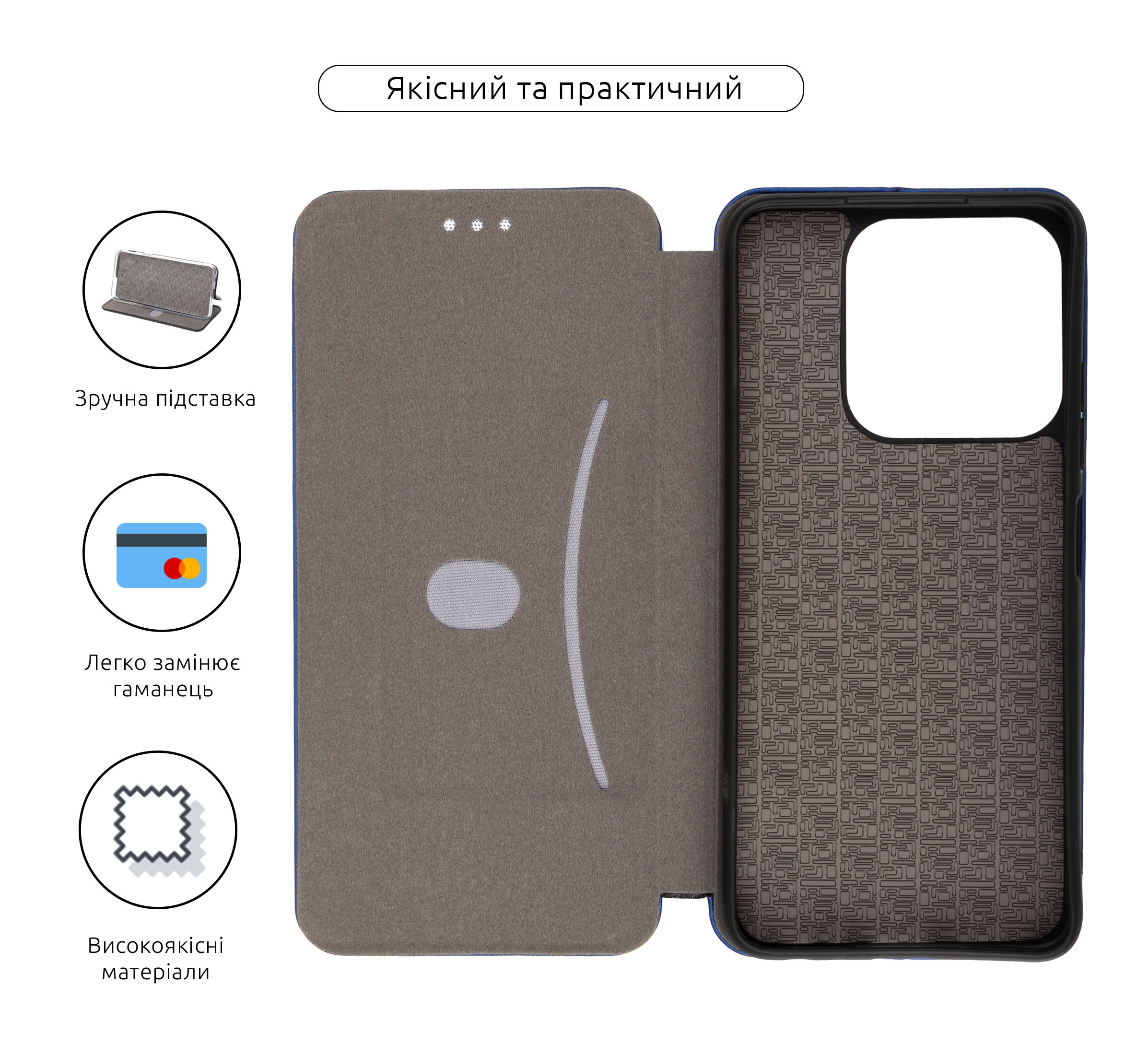 Чехол-книжка ArmorStandart G-Case для ZTE Blade A75 4G Blue (ARM78998) фото3