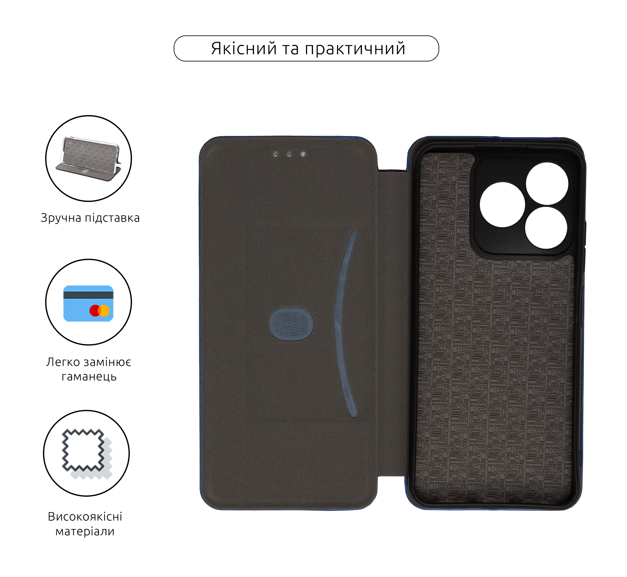 Чехол-книжка ArmorStandart G-Case для ZTE Nubia V60 Blue (ARM79002) фото