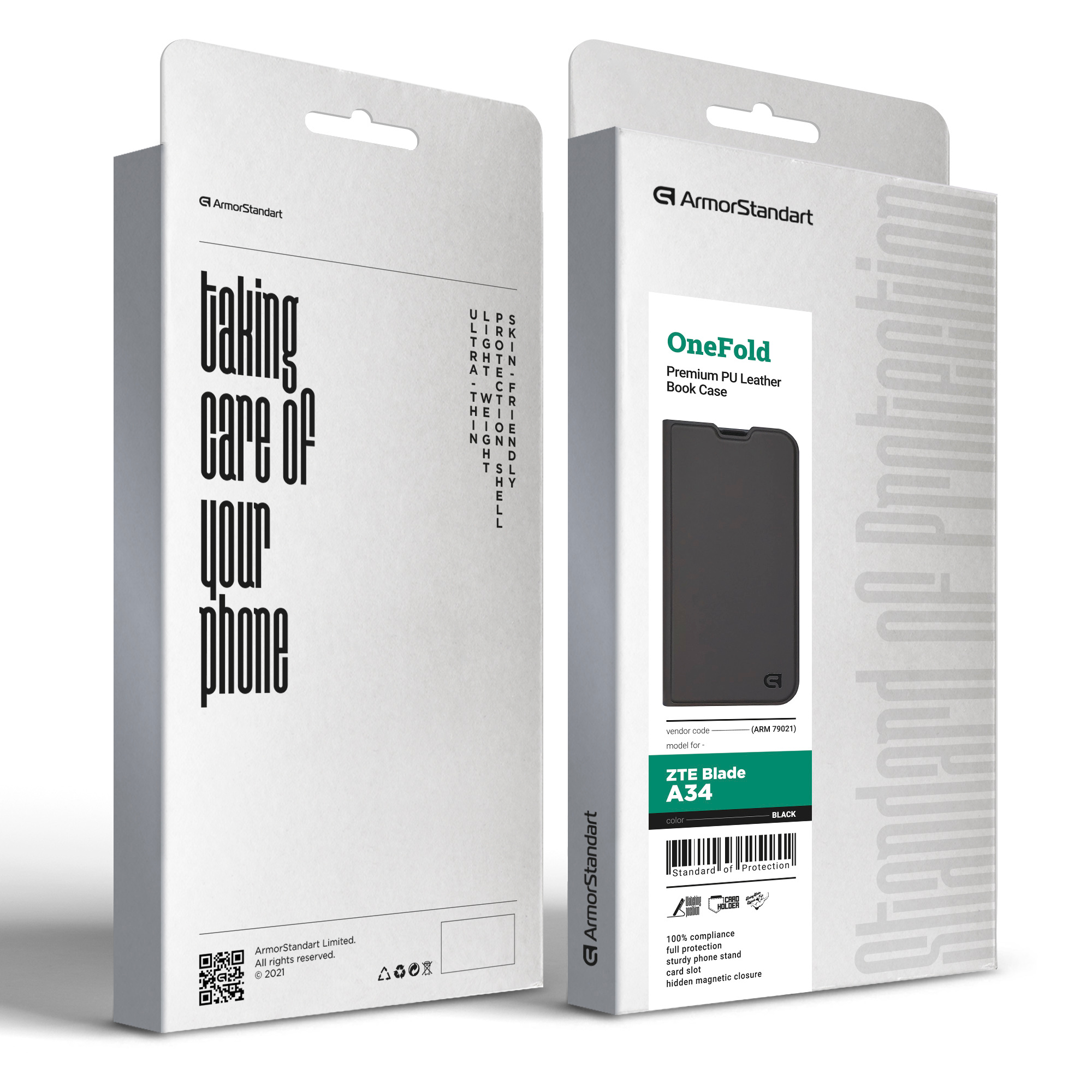 Чехол-книжка ArmorStandart OneFold Case для ZTE Blade A34 Black (ARM79021) фото6