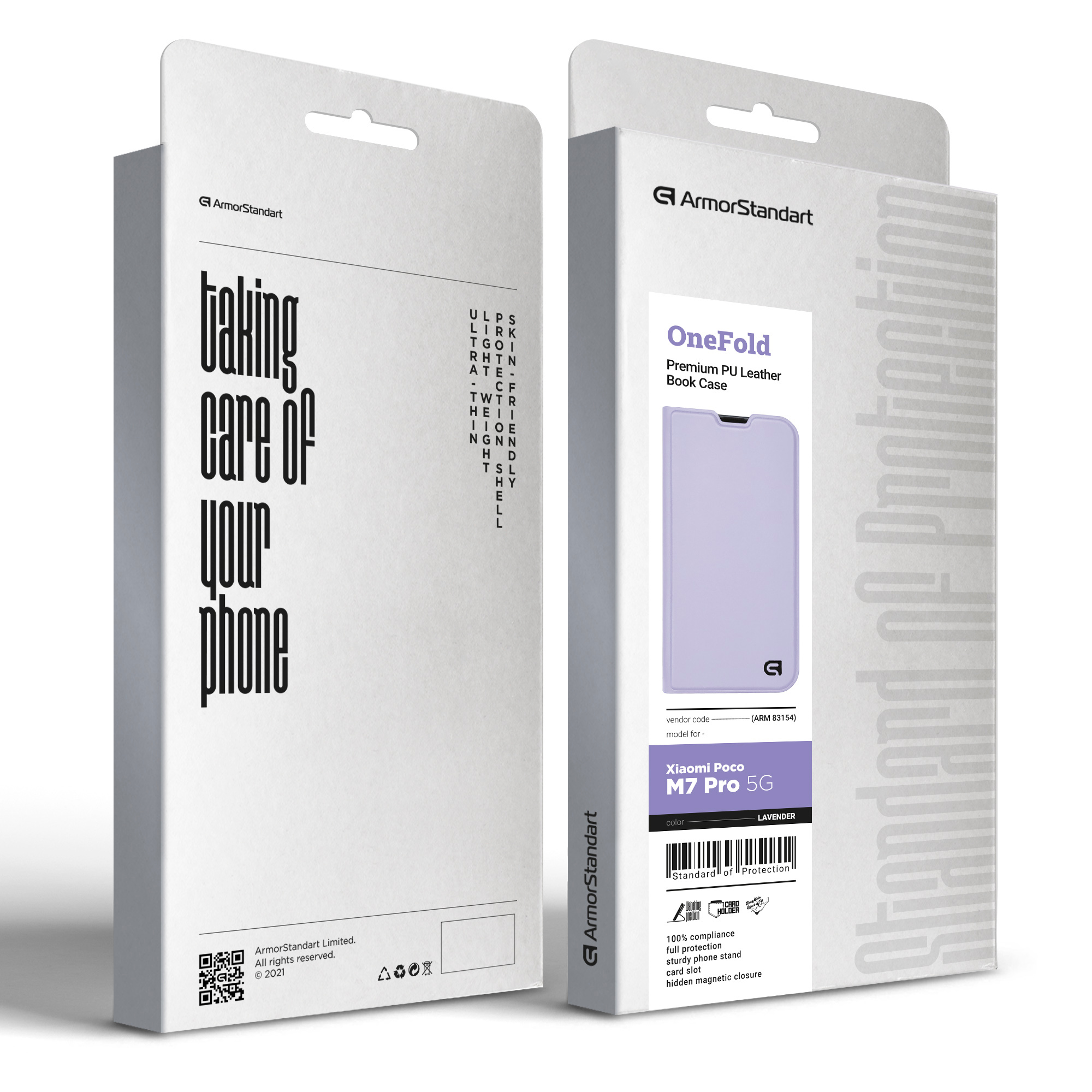 Чехол-книжка ArmorStandart OneFold Case для Xiaomi Poco M7 Pro 5G Lavender (ARM83154) фото6