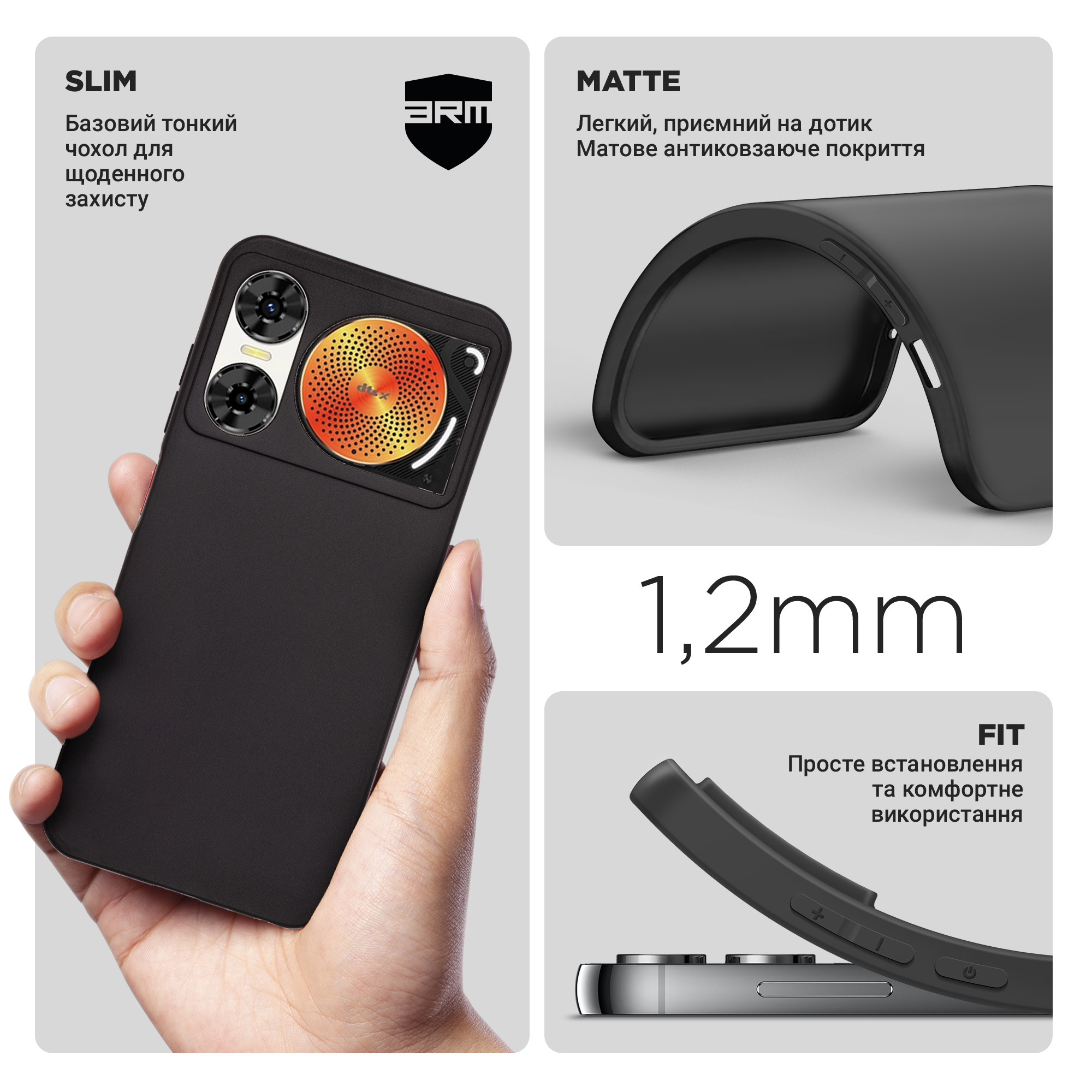Чехол ArmorStandart Matte Slim Fit для ZTE Nubia Music 2 Black (ARM83654) фото