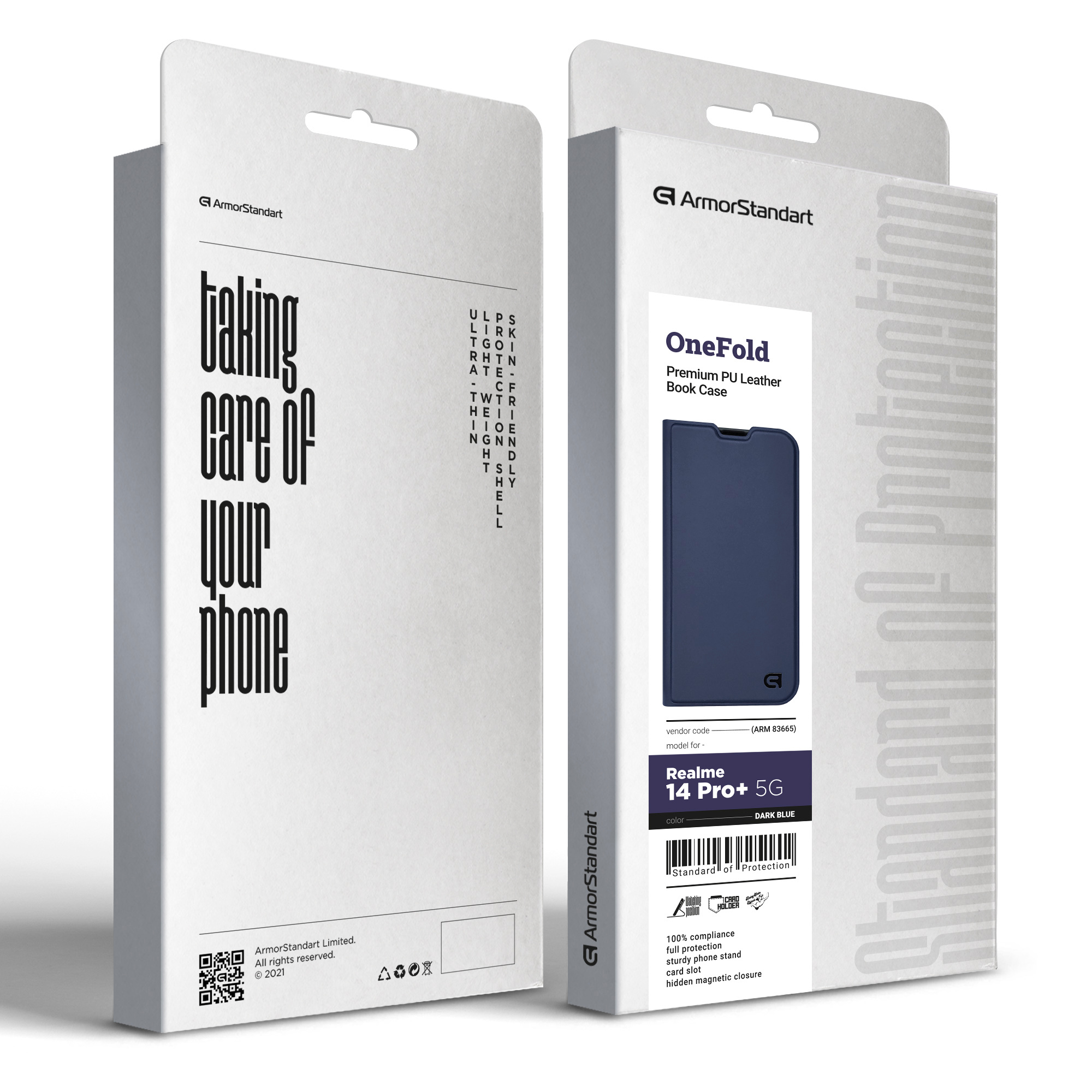 Чехол-книжка ArmorStandart OneFold Case для Realme 14 Pro+ 5G Dark Blue (ARM83665) фото6