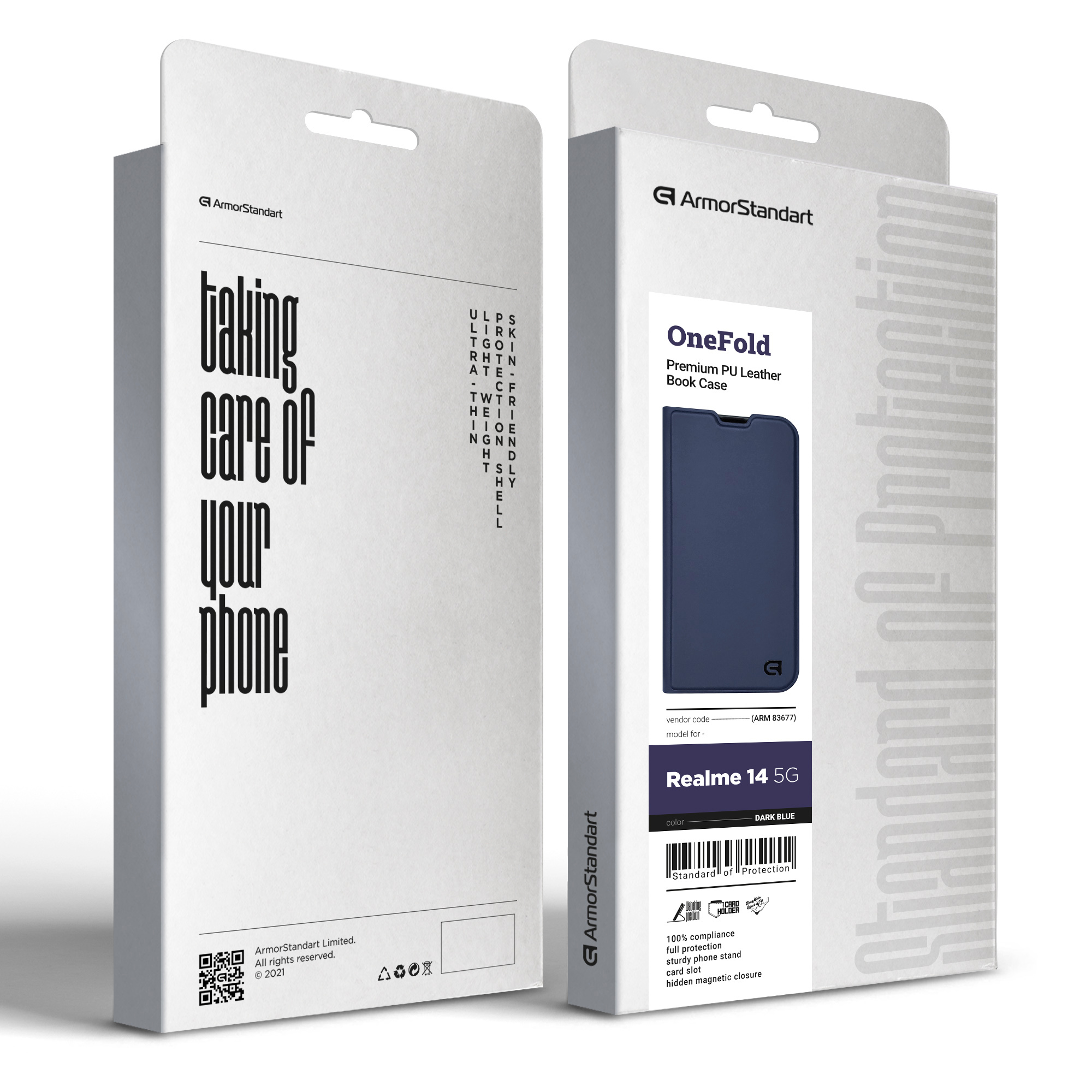 Чехол-книжка ArmorStandart OneFold Case для Realme 14 5G Dark Blue (ARM83677) фото6
