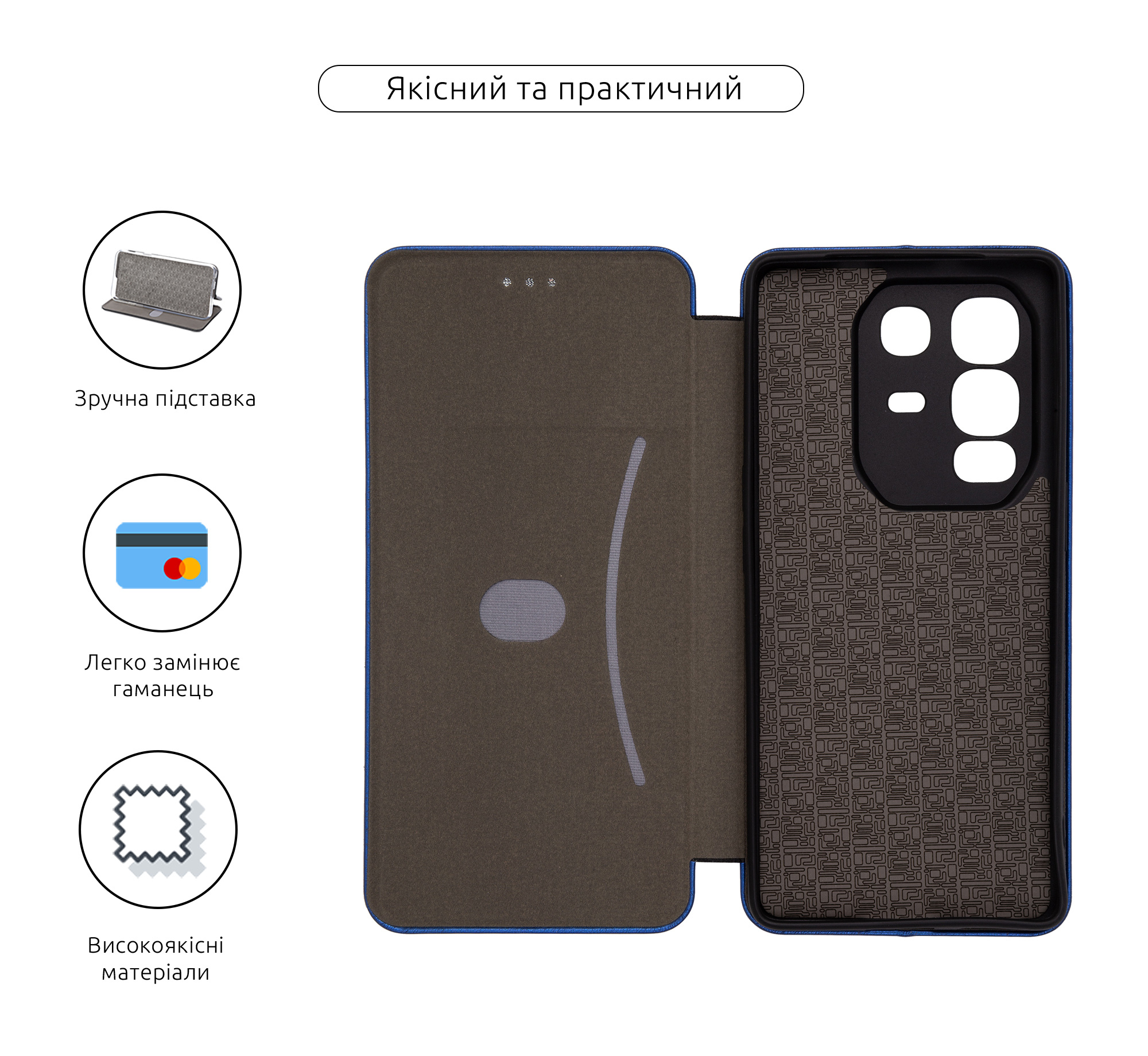 Чехол-книжка ArmorStandart G-Case для Infinix Note 50 Pro Plus 5G Blue (ARM85363) фото