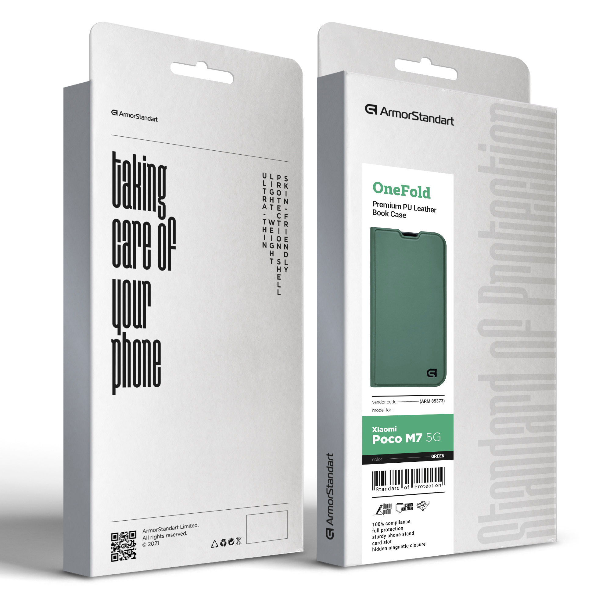 Чехол-книжка ArmorStandart OneFold Case для Xiaomi Poco M7 5G Green (ARM85373) фото6