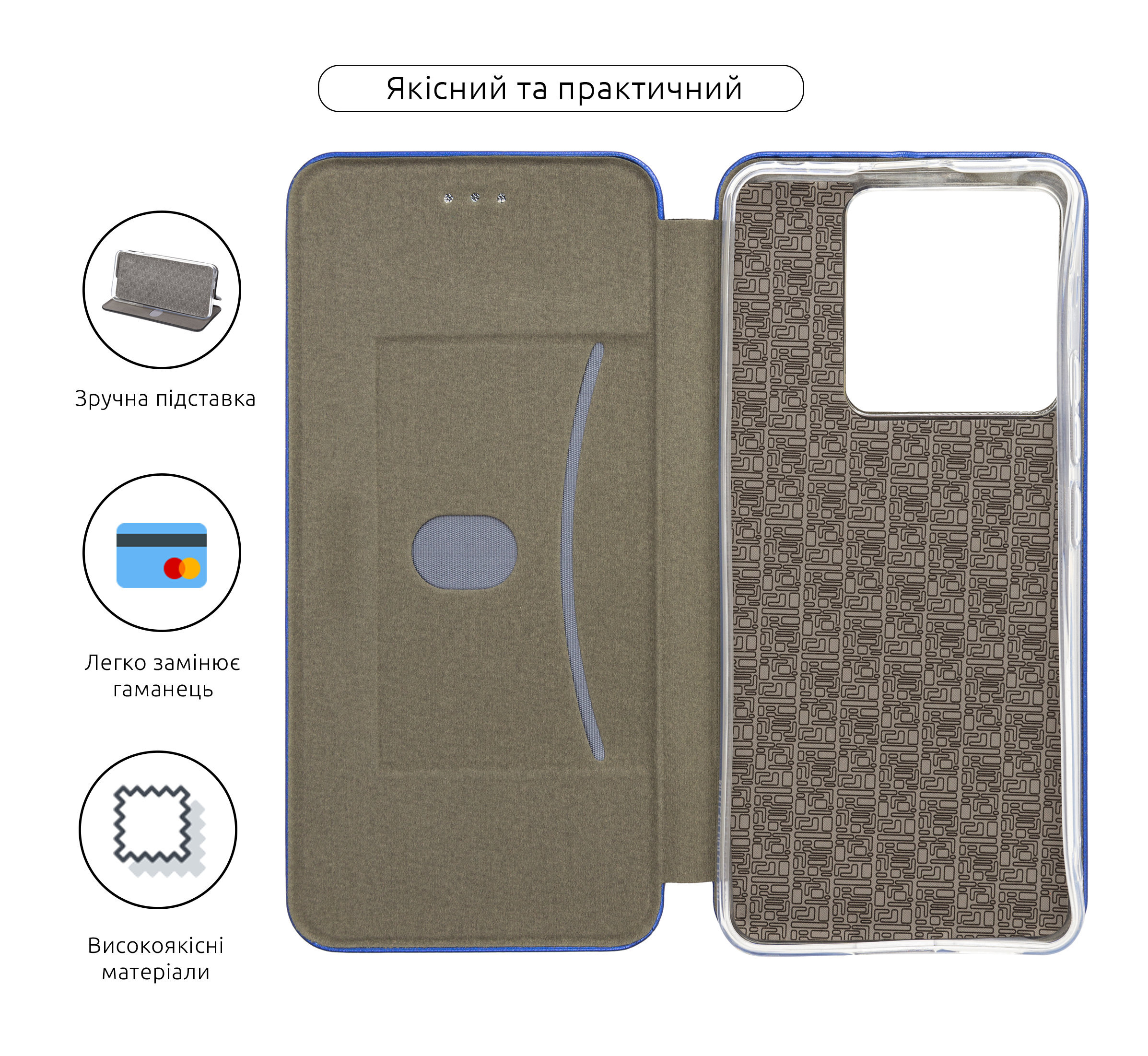 Чехол-книжка ArmorStandart G-Case для Xiaomi Poco X6 5G Blue (ARM74136) фото3