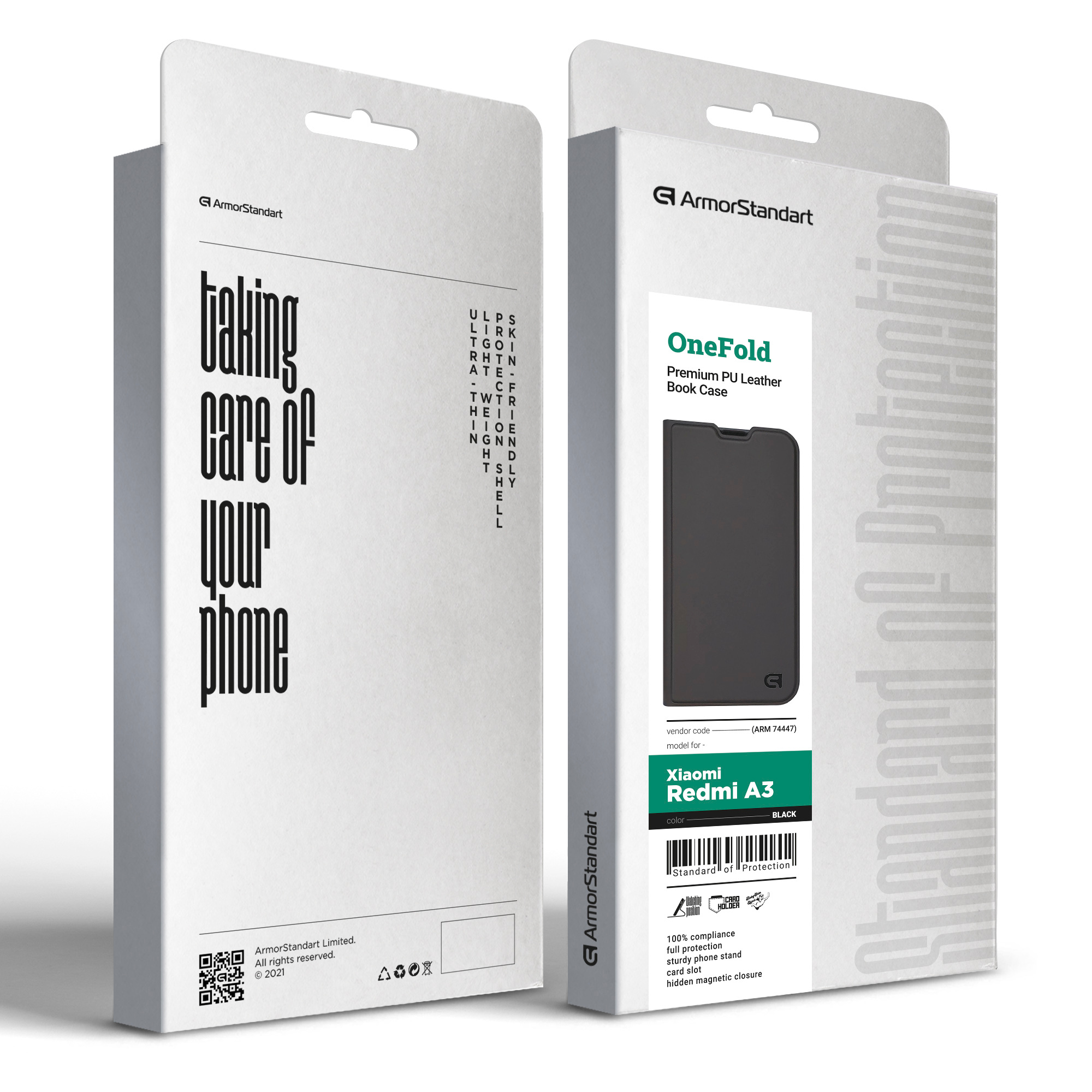 Чехол-книжка ArmorStandart OneFold Case для Xiaomi Redmi A3 Black (ARM74447) фото