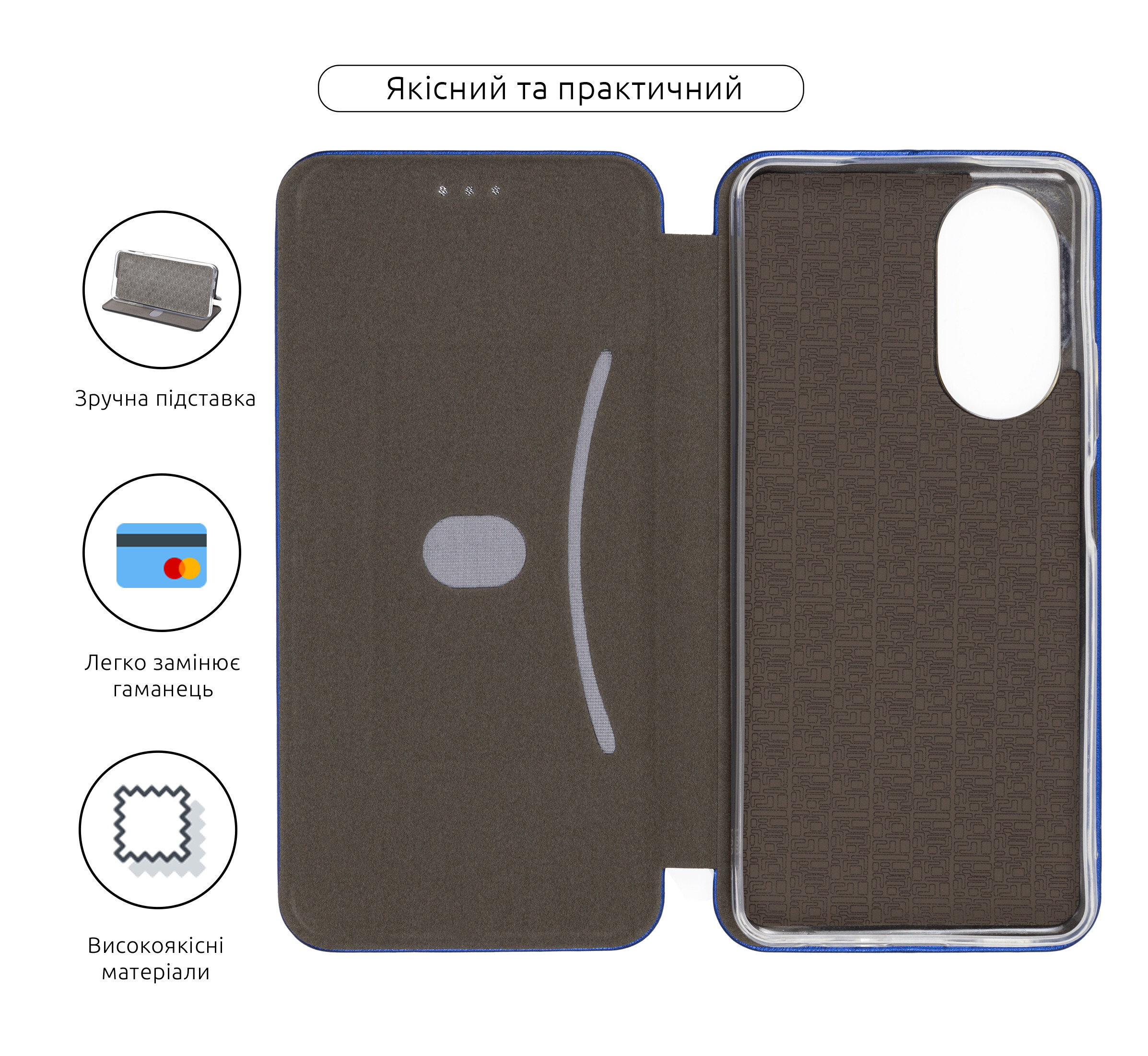 Чехол-книжка ArmorStandart G-Case для OPPO A58 4G Blue (ARM66479) фото3