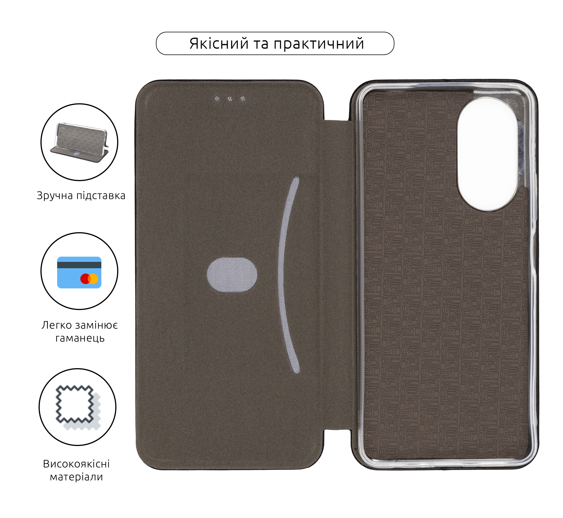 Чехол-книжка ArmorStandart G-Case для OPPO A58 4G Black (ARM66480) фото3