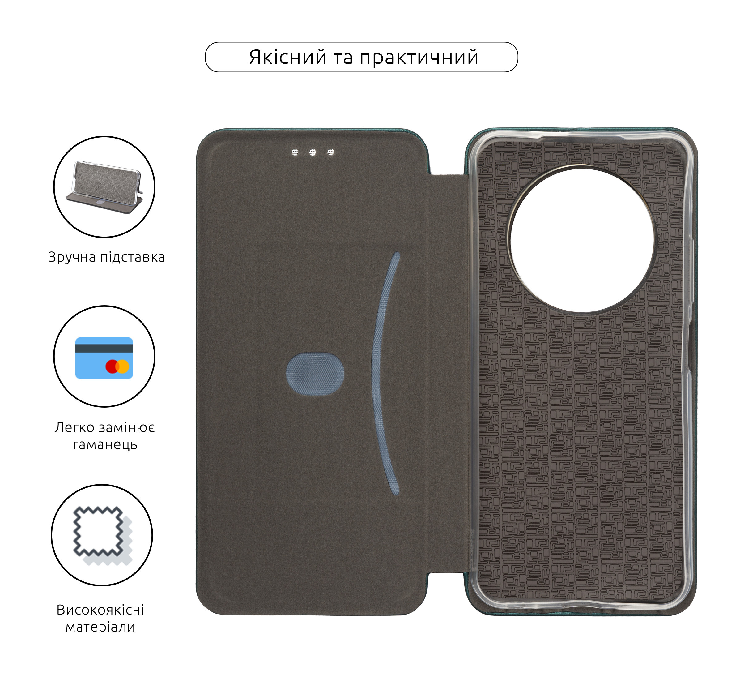 Чехол-книжка ArmorStandart G-Case для Tecno Spark 30C 4G (kl5) Green (ARM81219) фото