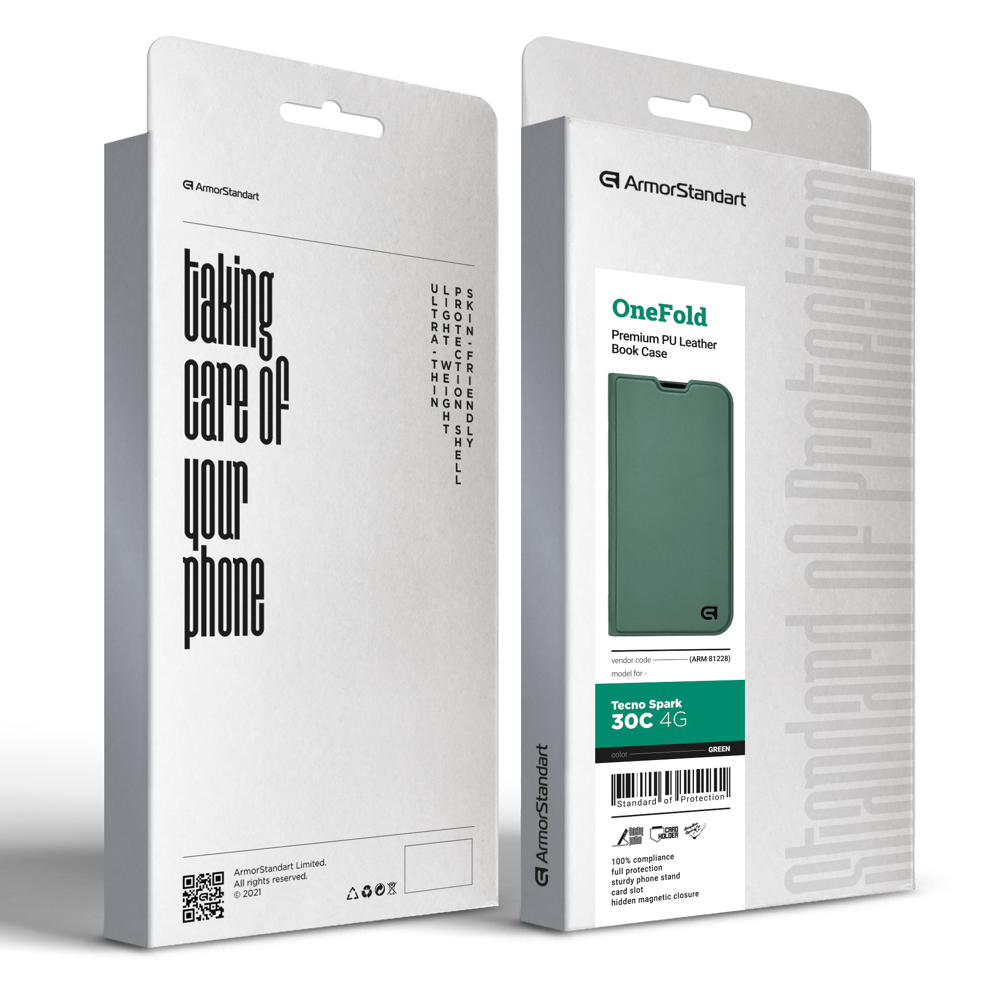 Чехол-книжка ArmorStandart OneFold Case для Tecno Spark 30C 4G (kl5) Green (ARM81228) фото6