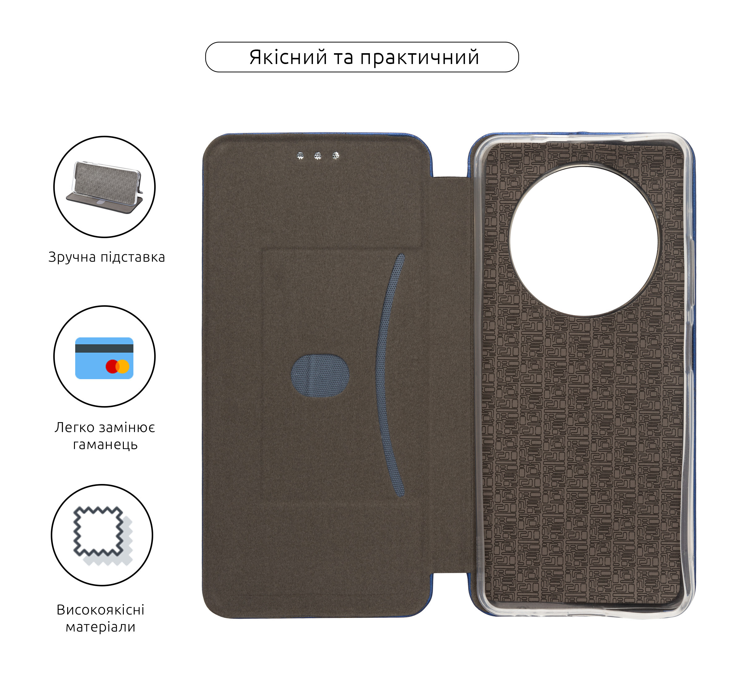 Чехол-книжка ArmorStandart G-Case для Tecno Spark 30 4G (KL6) Blue (ARM81363) фото3