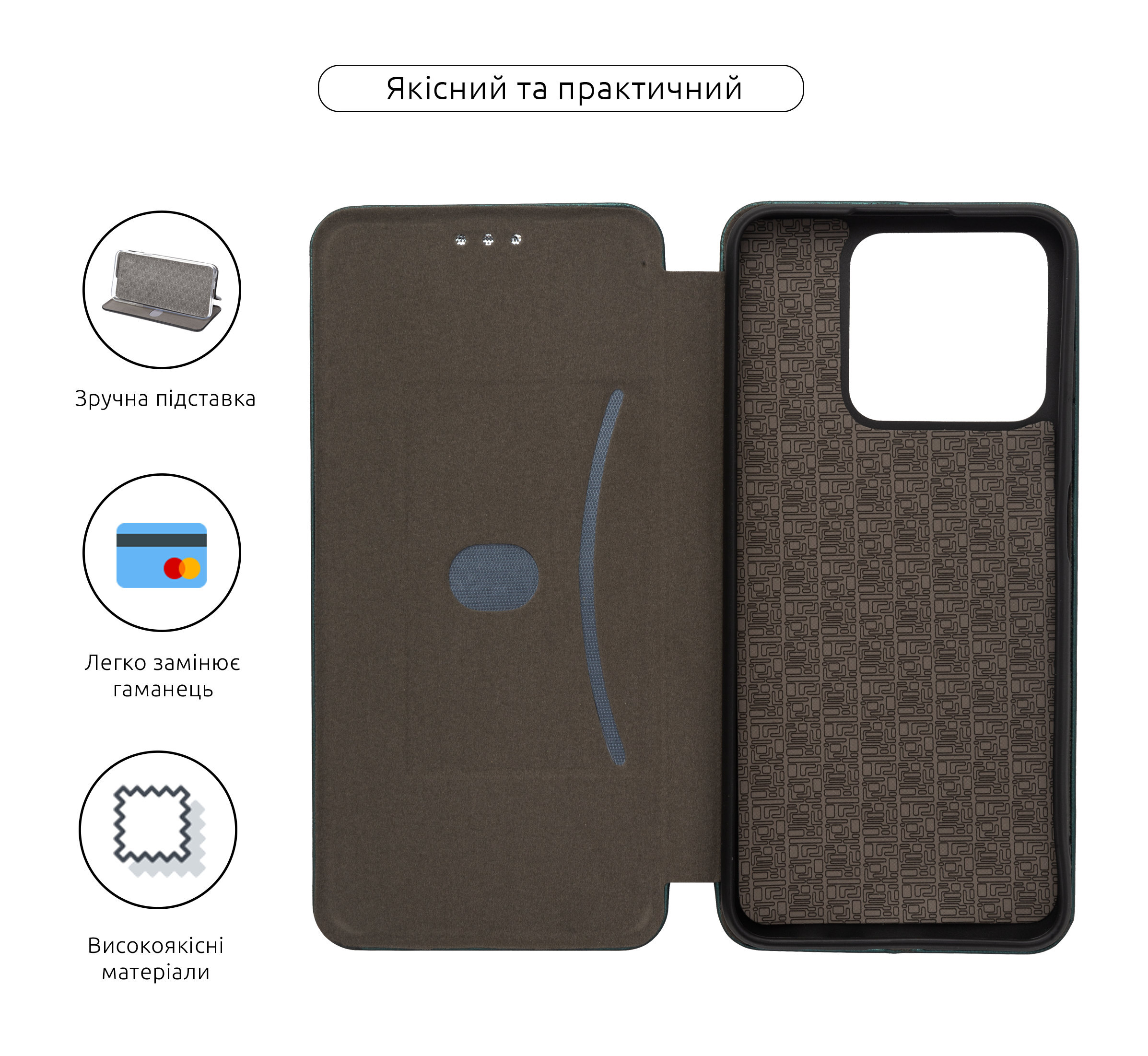 Чехол-книжка ArmorStandart G-Case для ZTE Blade A35 4G / A55 4G Green (ARM81522) фото