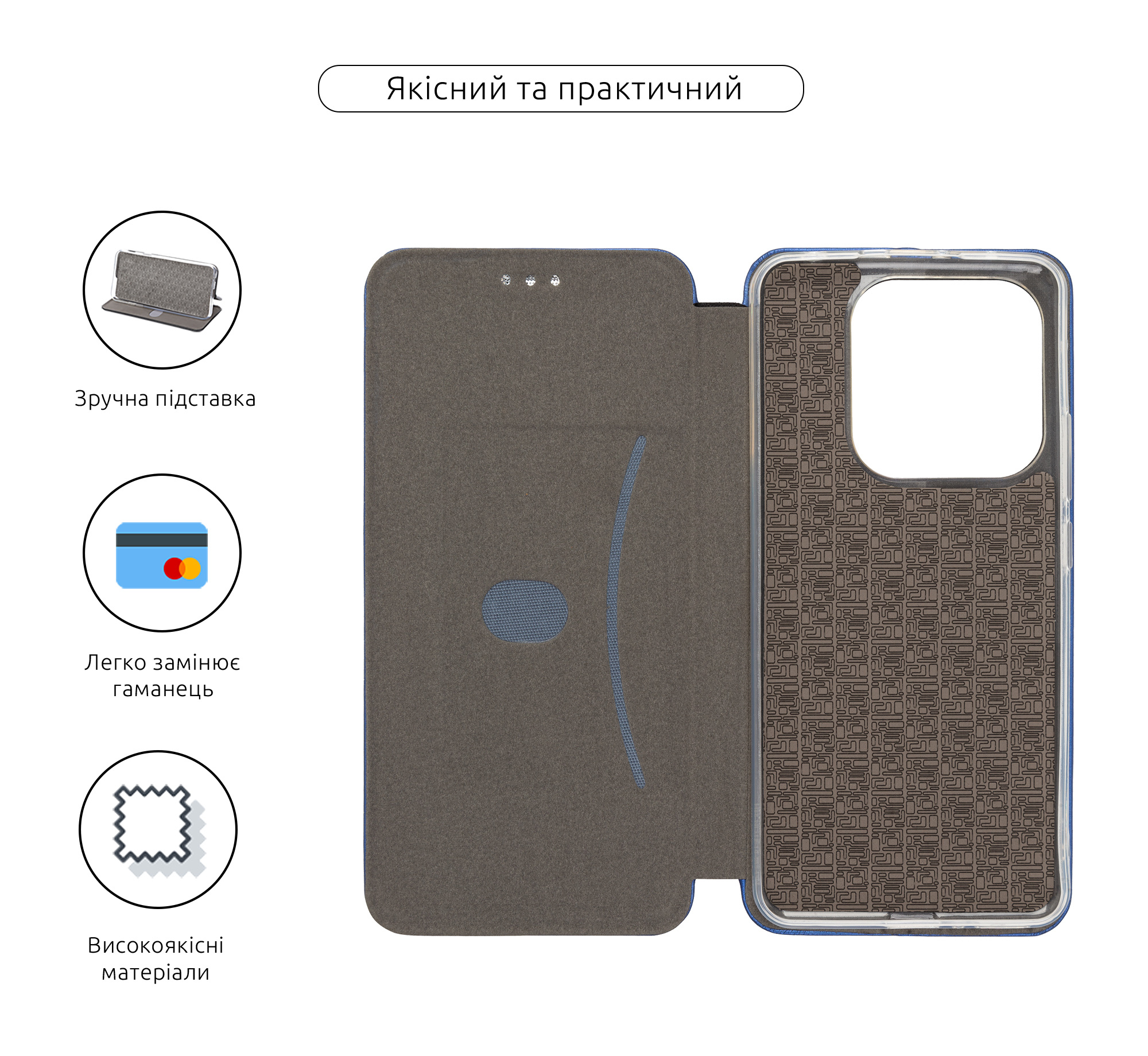 Чехол-книжка ArmorStandart G-Case для Xiaomi Redmi Note 14 4G Blue (ARM79783) фото