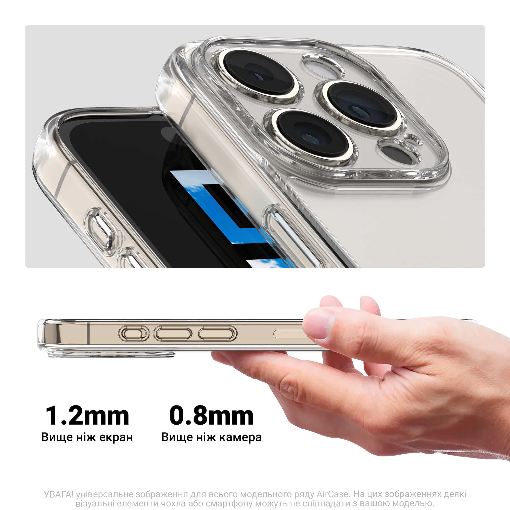Чехол ArmorStandart Air для Xiaomi Poco F7 Pro Camera cover Clear (ARM80350) фото