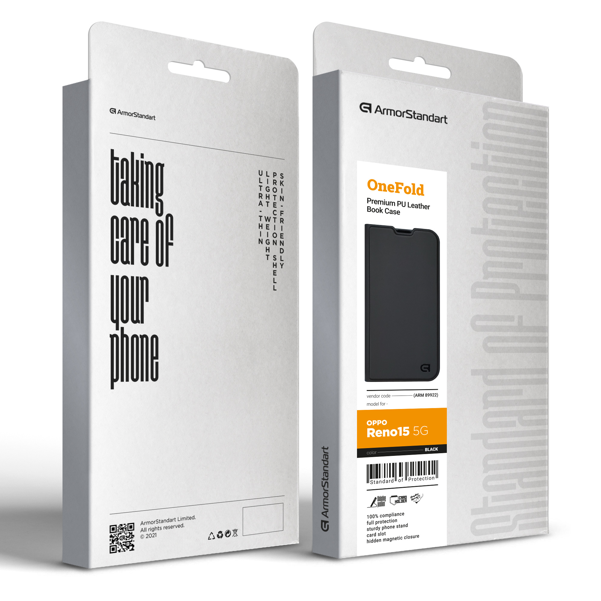 Чехол-книжка ArmorStandart OneFold Case для OPPO Reno15 5G Black (ARM89922) фото