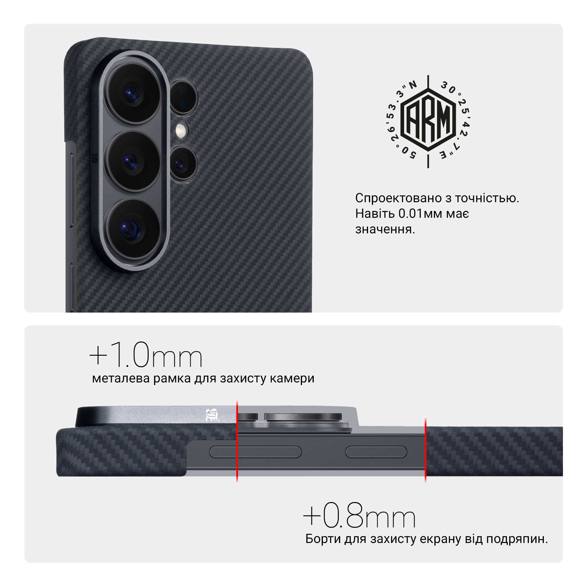 Чехол ArmorStandart BlackIcon Aramid Twill MagCase для Samsung S26 Ultra Black (ARM90147) фото