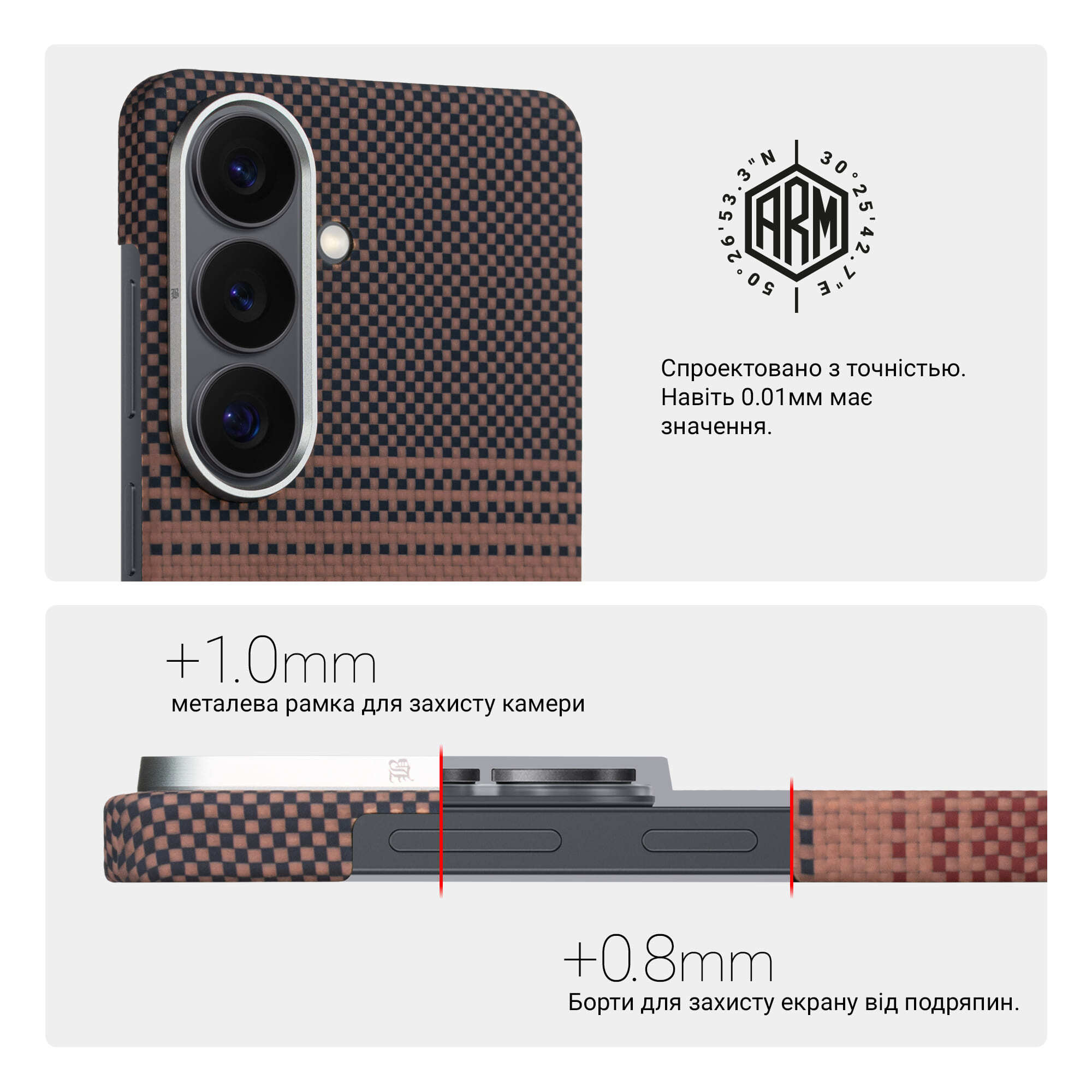 Чехол ArmorStandart BlackIcon Kevlar MagCase для Samsung S26 Sunset (ARM90156) фото